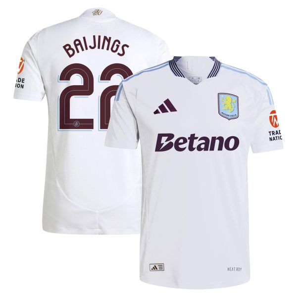 AVFC aston villa adidas away authentic shirt 2024-25 with baijings 22 cup printing Collection | Official Aston Villa Kits and Apparel
