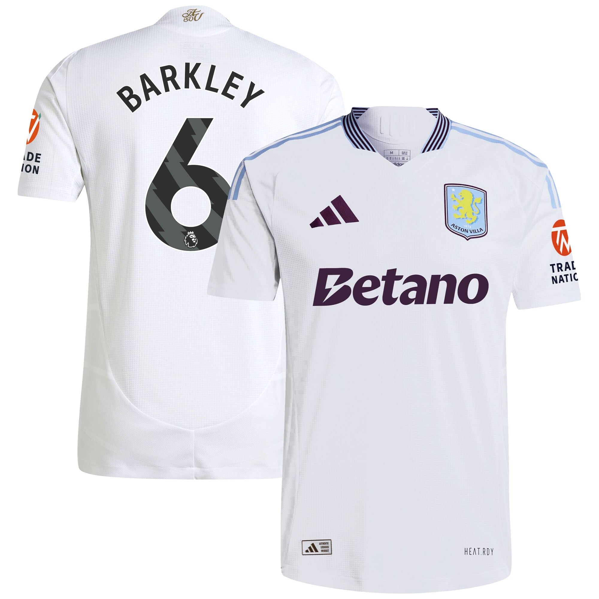 AVFC aston villa adidas away authentic shirt 2024-25 with barkley 6 printing Collection | Official Aston Villa Kits and Apparel