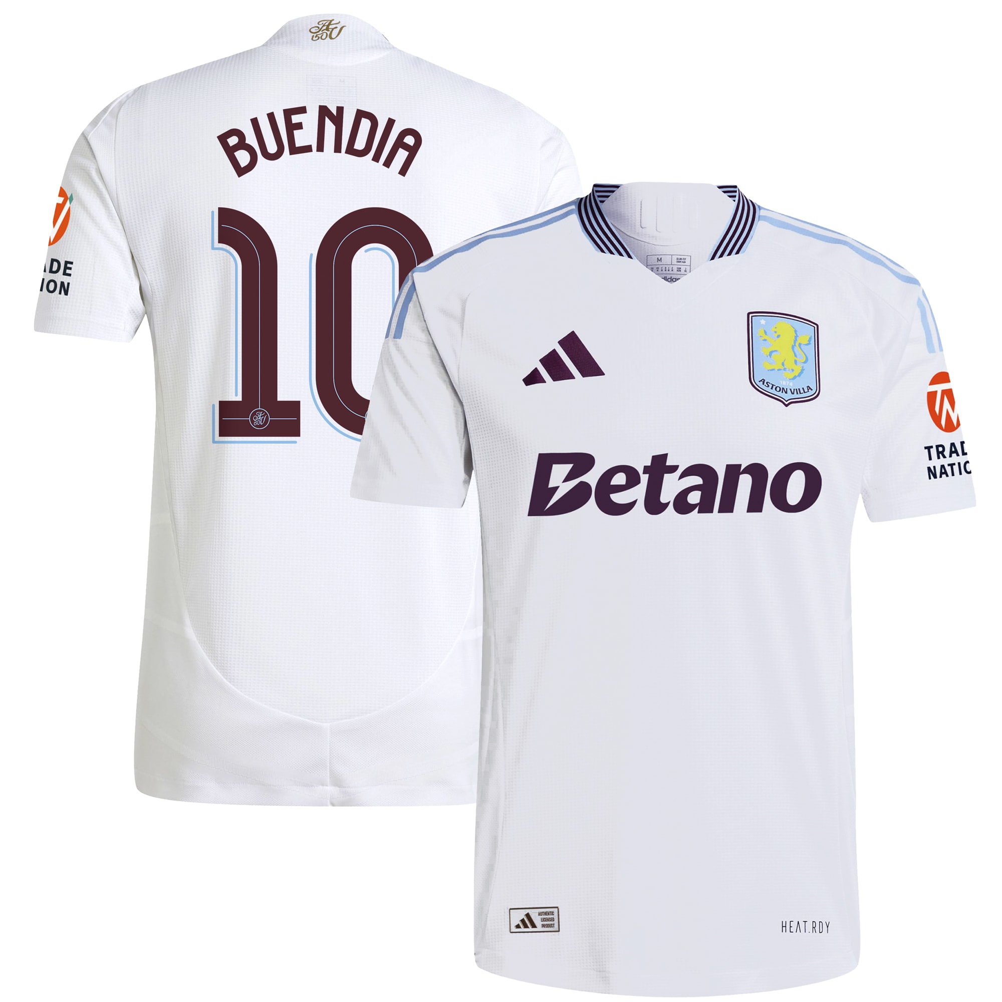 AVFC aston villa adidas away authentic shirt 2024-25 with buendia 10 cup printing Collection | Official Aston Villa Kits and Apparel