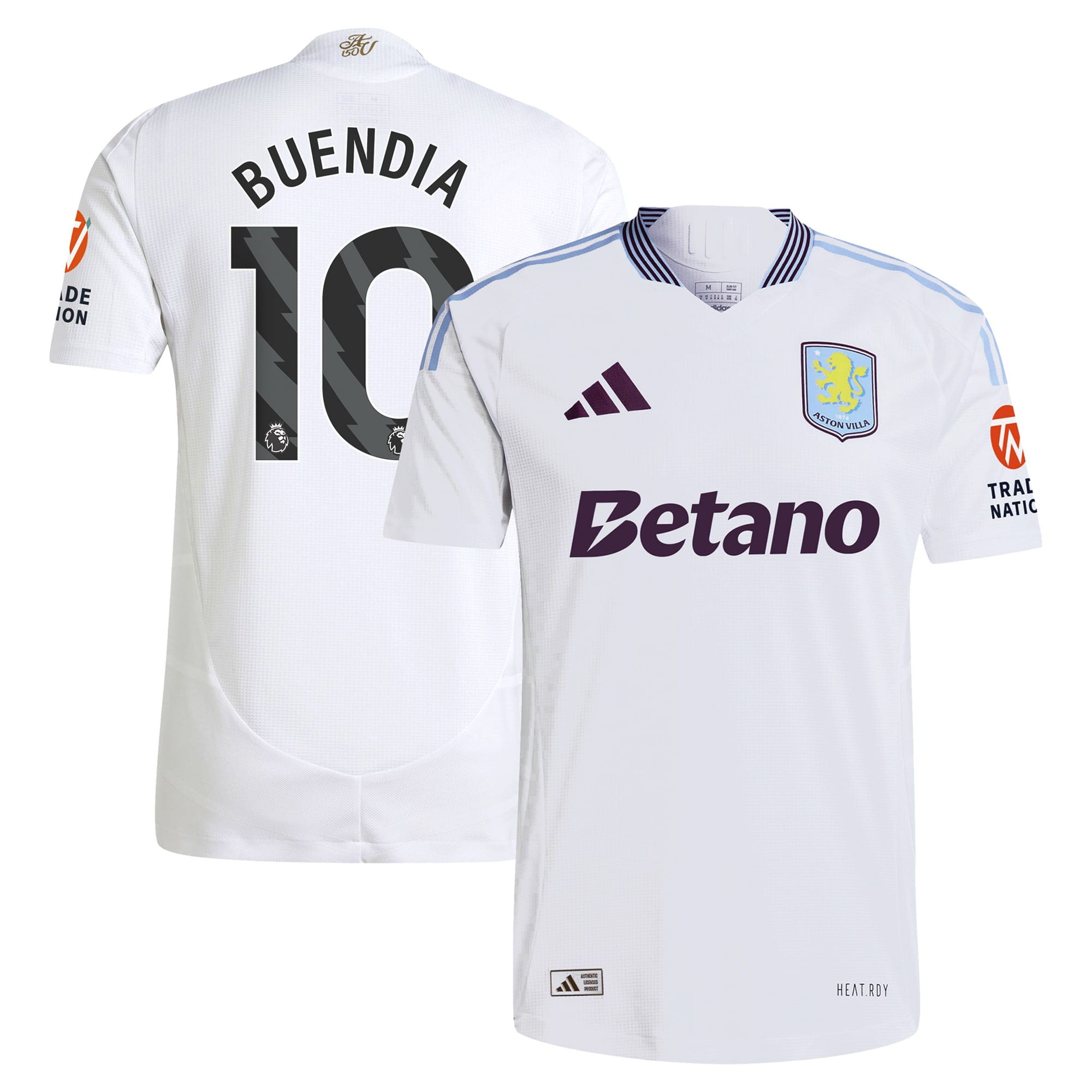 AVFC aston villa adidas away authentic shirt 2024-25 with buendia 10 printing Collection | Official Aston Villa Kits and Apparel