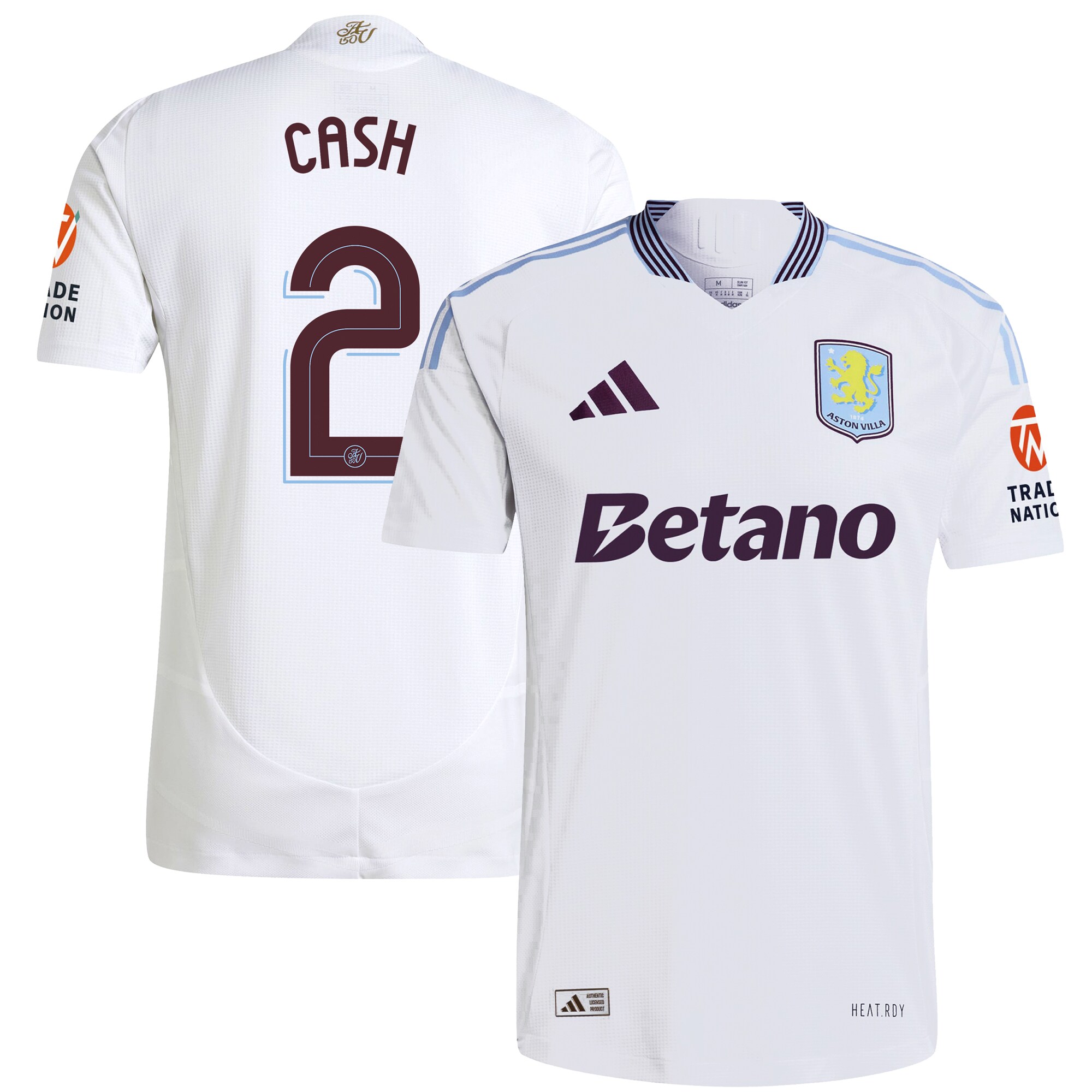 AVFC aston villa adidas away authentic shirt 2024-25 with cash 2 cup printing Collection | Official Aston Villa Kits and Apparel