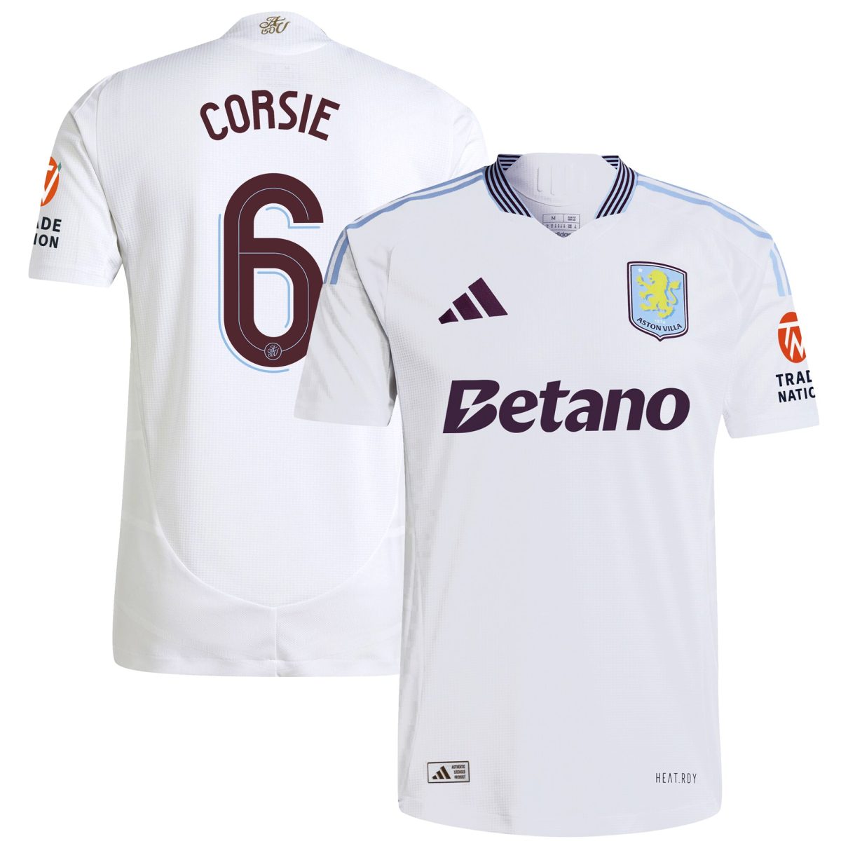 AVFC aston villa adidas away authentic shirt 2024-25 with corsie 6 cup printing Collection | Official Aston Villa Kits and Apparel