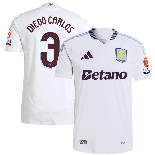 AVFC aston villa adidas away authentic shirt 2024-25 with diego carlos 3 cup printing Collection | Official Aston Villa Kits and Apparel