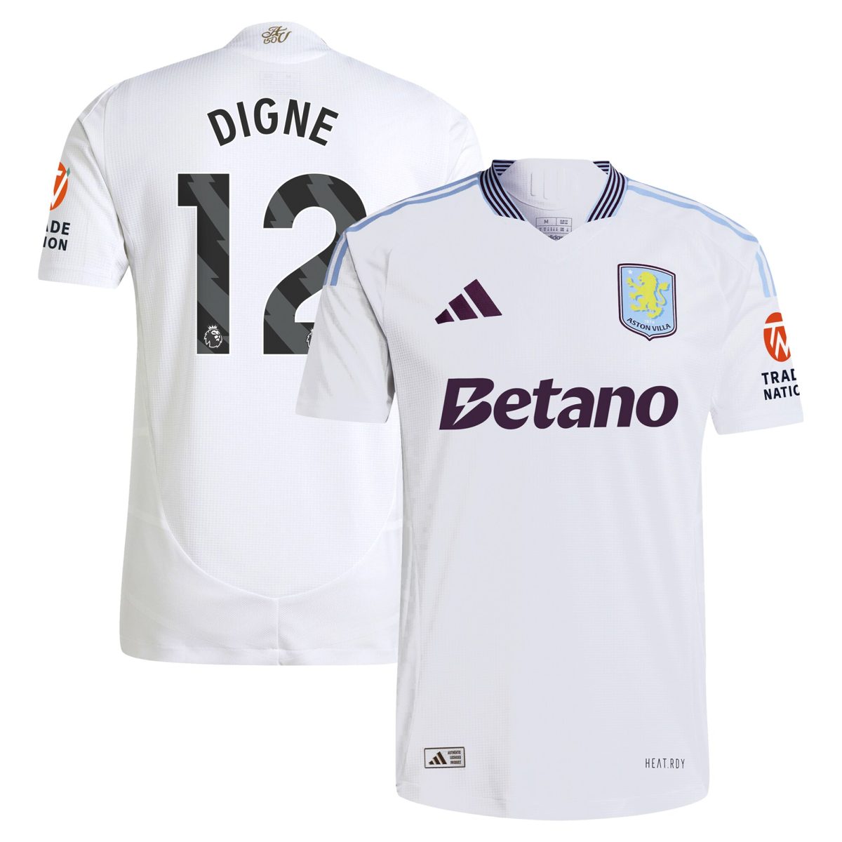 AVFC aston villa adidas away authentic shirt 2024-25 with digne 12 printing Collection | Official Aston Villa Kits and Apparel