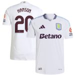 AVFC aston villa adidas away authentic shirt 2024-25 with hanson 20 cup printing Collection | Official Aston Villa Kits and Apparel