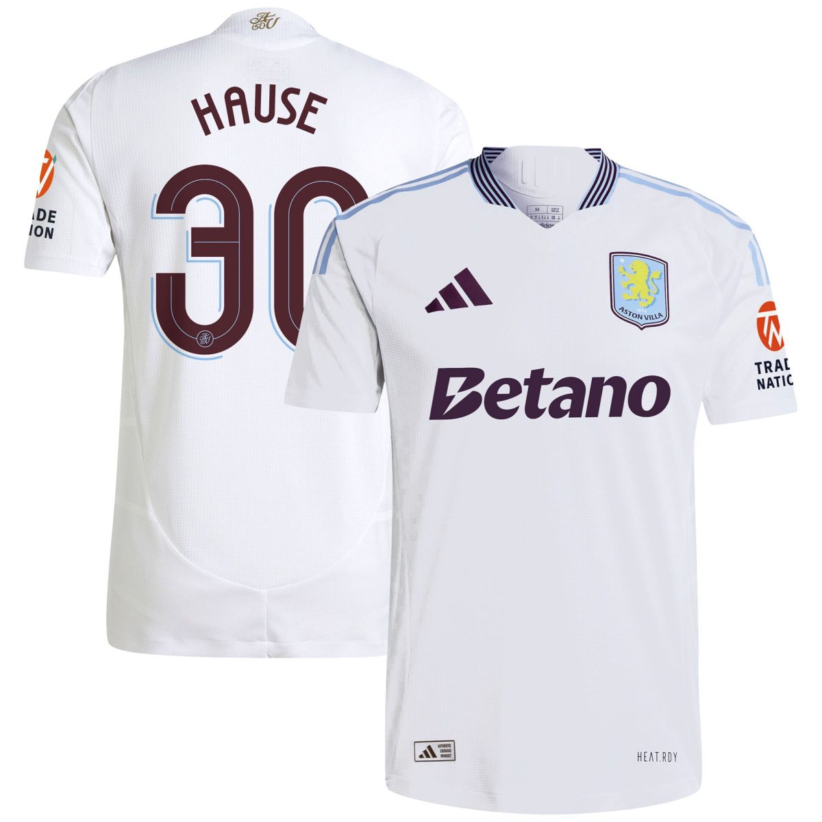 AVFC aston villa adidas away authentic shirt 2024-25 with hause 30 cup printing Collection | Official Aston Villa Kits and Apparel