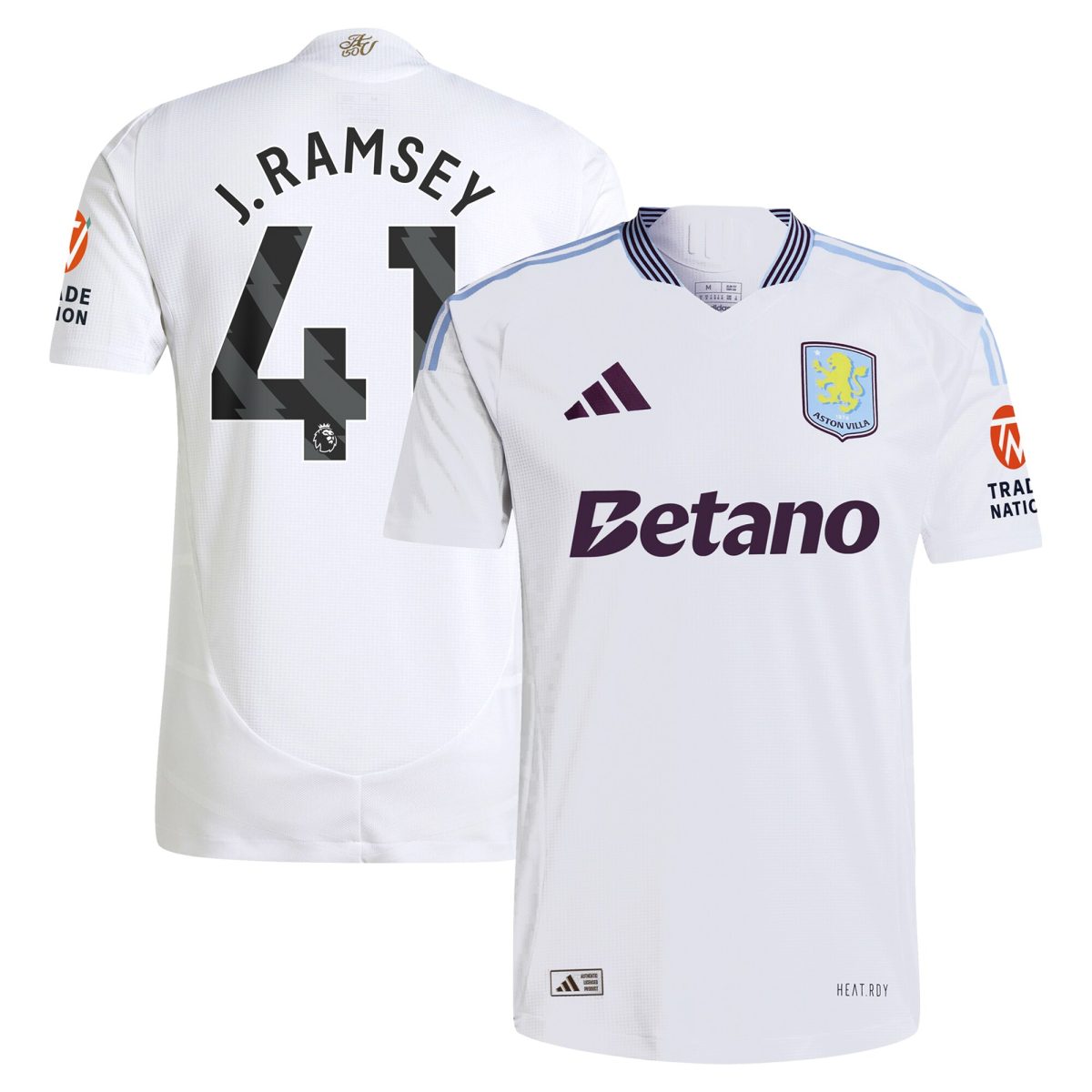 AVFC aston villa adidas away authentic shirt 2024-25 with j. ramsey 41 printing Collection | Official Aston Villa Kits and Apparel