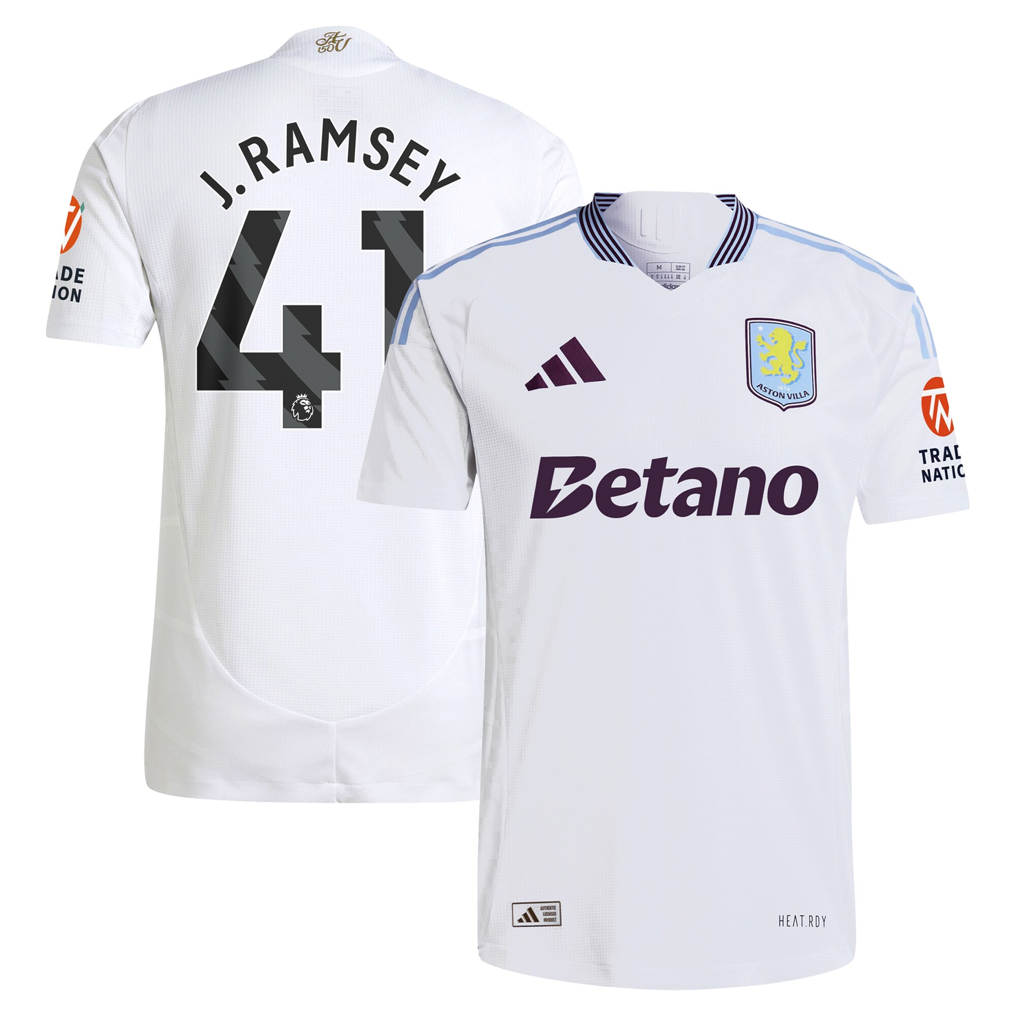 AVFC aston villa adidas away authentic shirt 2024-25 with j. ramsey 41 printing Collection | Official Aston Villa Kits and Apparel