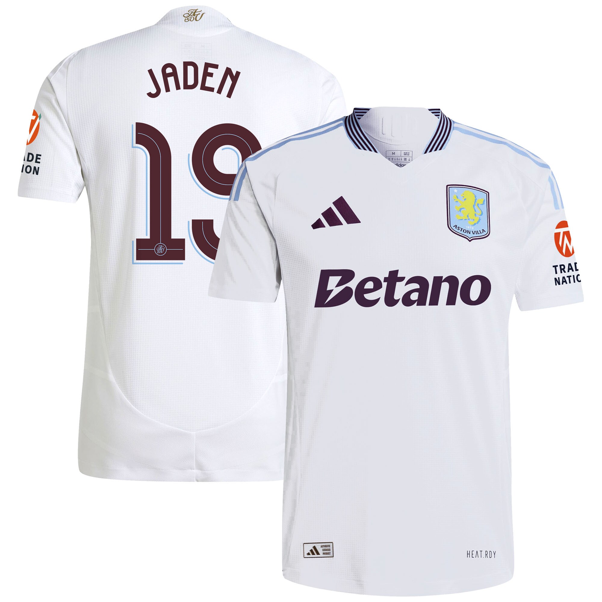 AVFC aston villa adidas away authentic shirt 2024-25 with jaden 19 cup printing Collection | Official Aston Villa Kits and Apparel
