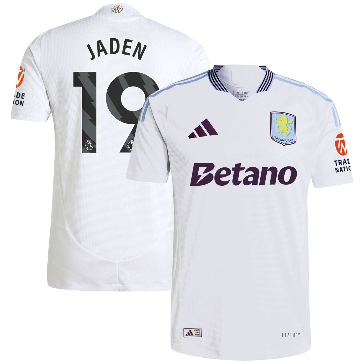 AVFC aston villa adidas away authentic shirt 2024-25 with jaden 19 printing Collection | Official Aston Villa Kits and Apparel