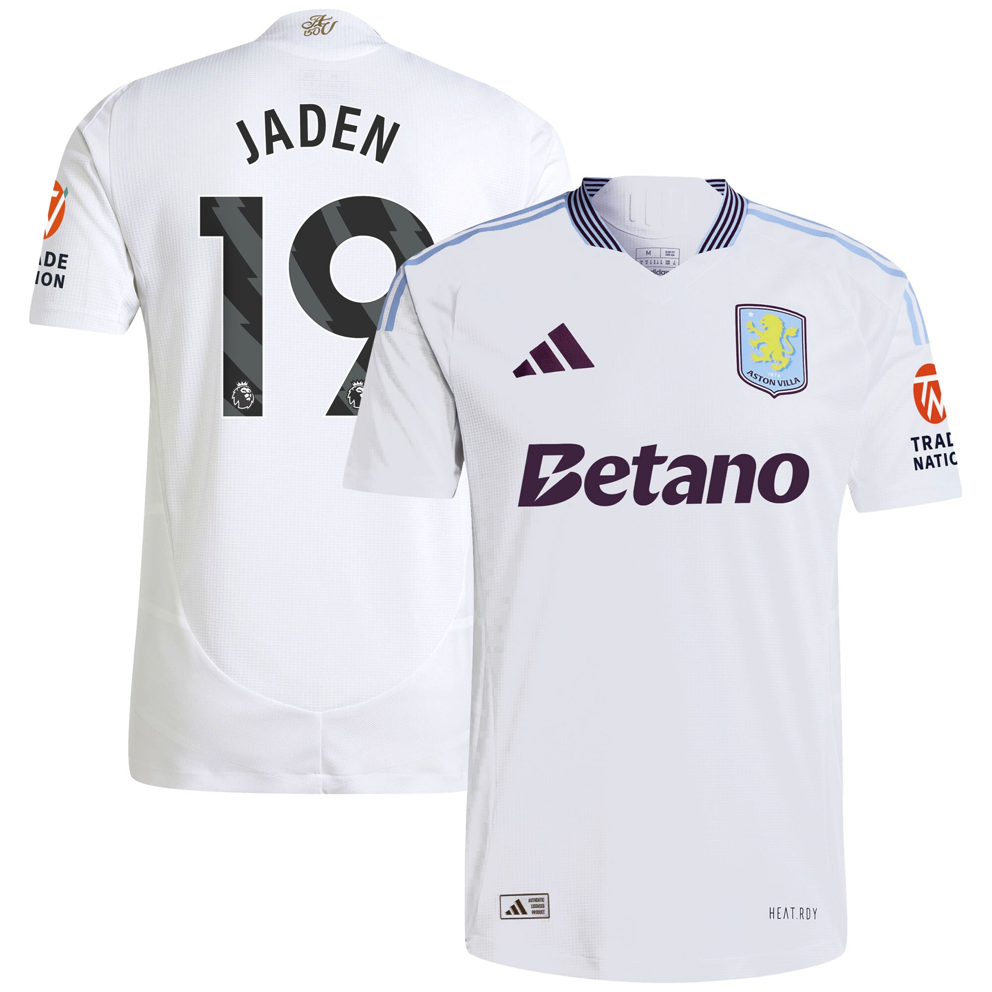 AVFC aston villa adidas away authentic shirt 2024-25 with jaden 19 printing Collection | Official Aston Villa Kits and Apparel