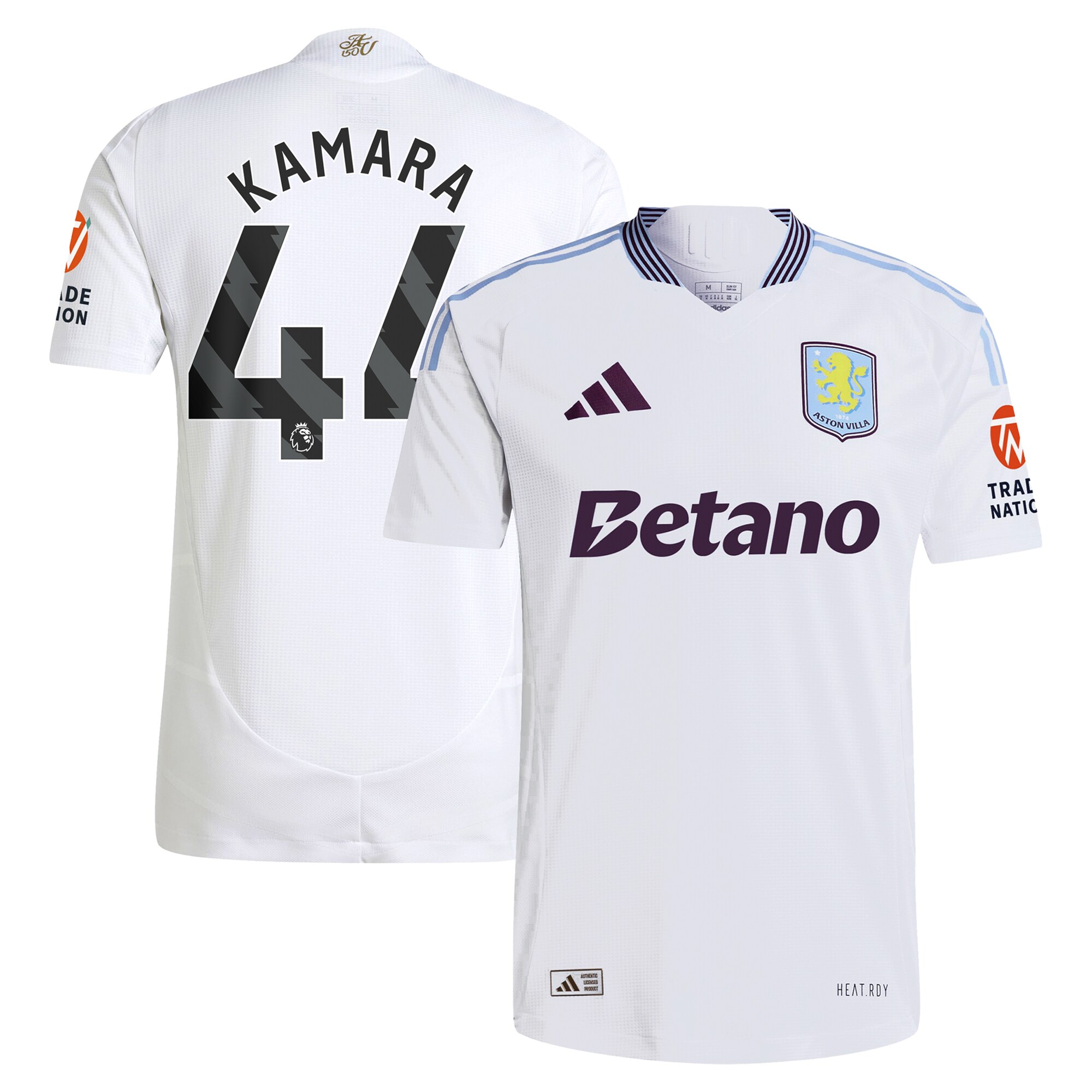 AVFC aston villa adidas away authentic shirt 2024-25 with kamara 44 printing Collection | Official Aston Villa Kits and Apparel