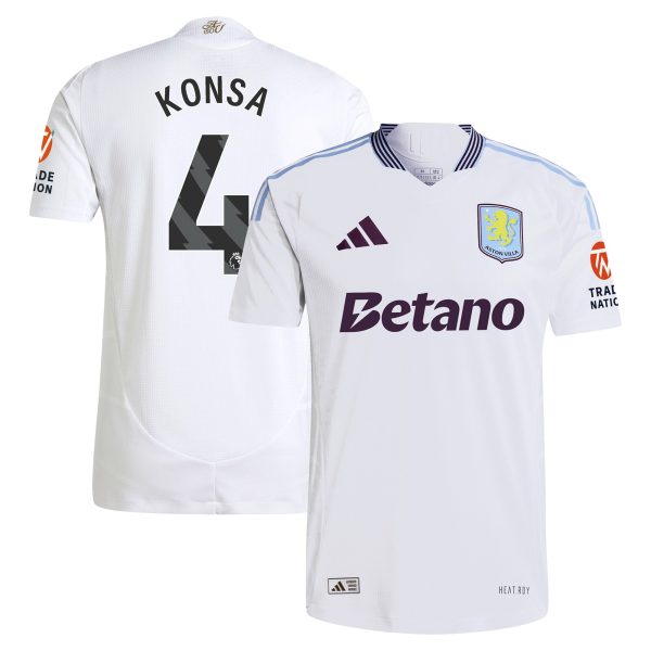 AVFC aston villa adidas away authentic shirt 2024-25 with konsa 4 printing Collection | Official Aston Villa Kits and Apparel