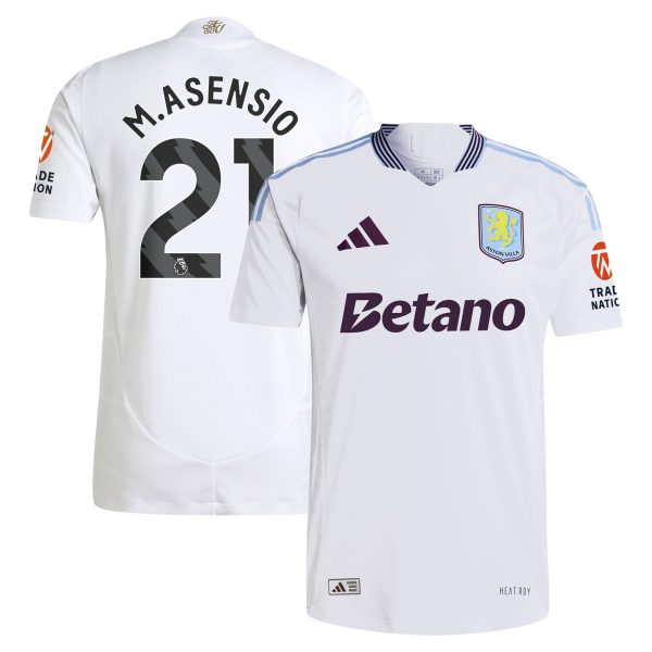 AVFC aston villa adidas away authentic shirt 2024-25 with m.asensio 21 printing Collection | Official Aston Villa Kits and Apparel