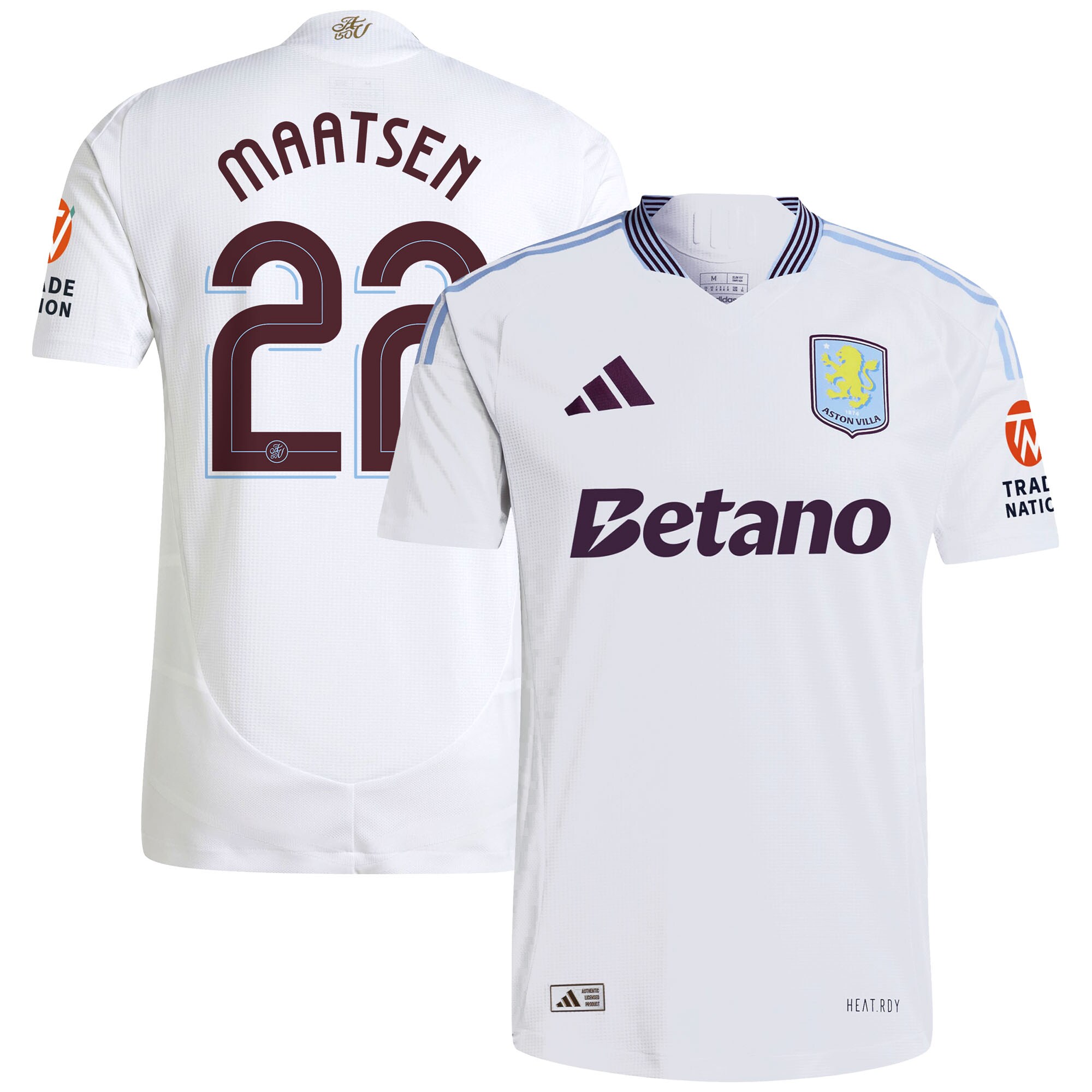 AVFC aston villa adidas away authentic shirt 2024-25 with maatsen 22 cup printing Collection | Official Aston Villa Kits and Apparel