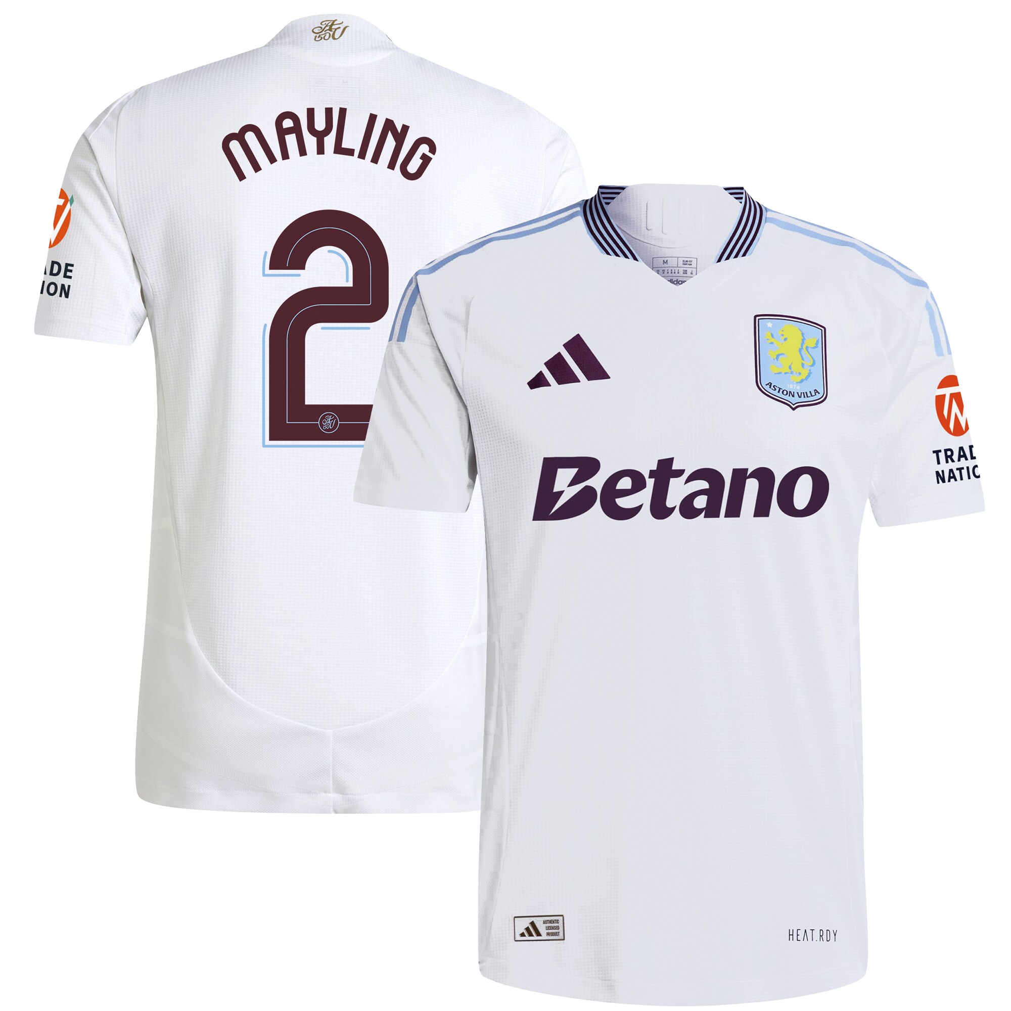 AVFC aston villa adidas away authentic shirt 2024-25 with mayling 2 cup printing Collection | Official Aston Villa Kits and Apparel