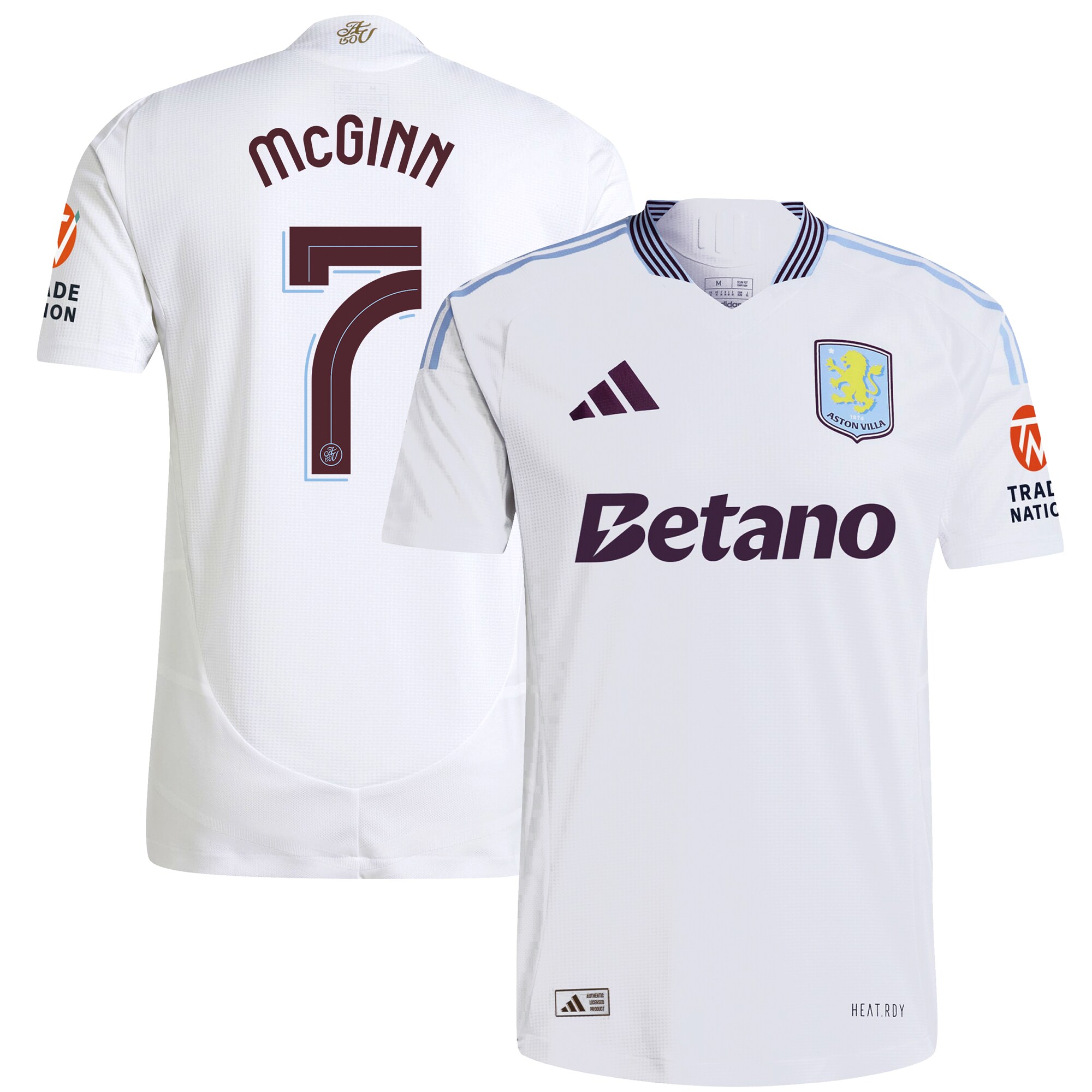 AVFC aston villa adidas away authentic shirt 2024-25 with mcginn 7 cup printing Collection | Official Aston Villa Kits and Apparel