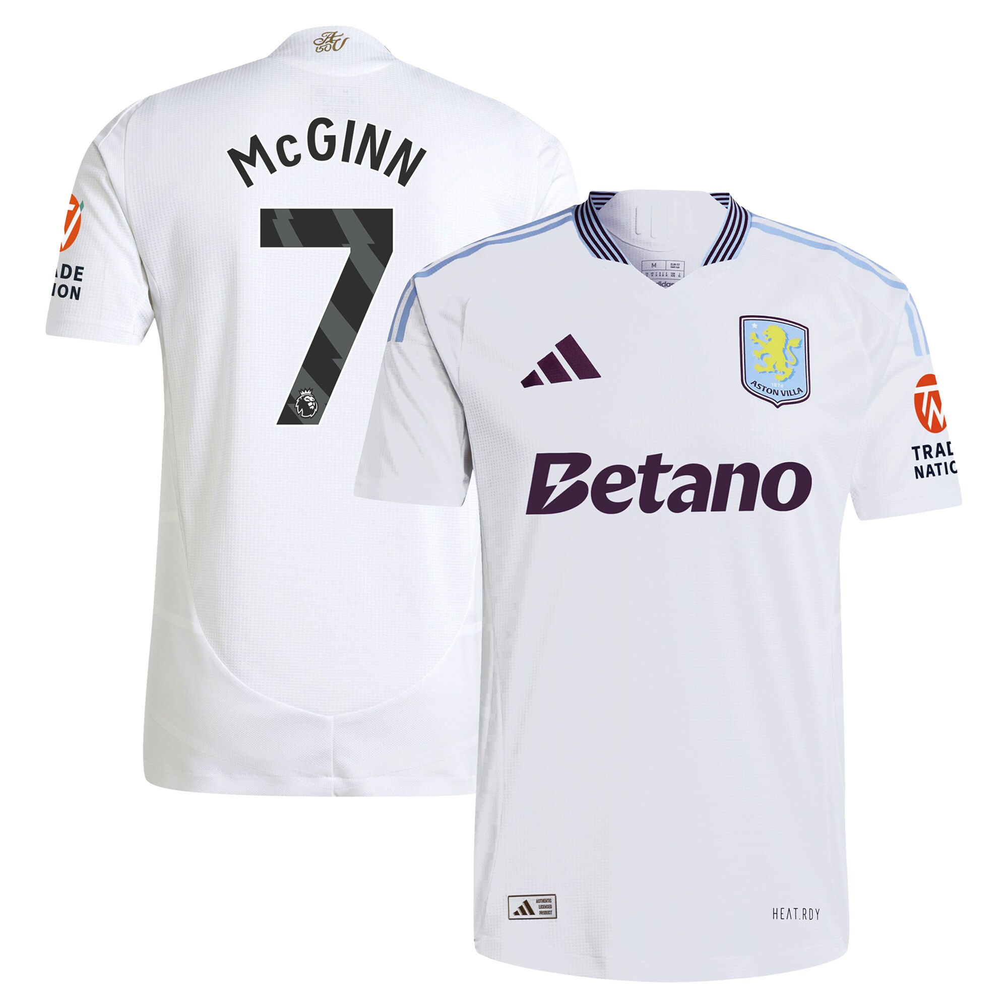 AVFC aston villa adidas away authentic shirt 2024-25 with mcginn 7 printing Collection | Official Aston Villa Kits and Apparel