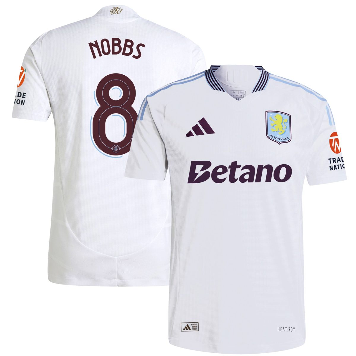 AVFC aston villa adidas away authentic shirt 2024-25 with nobbs 8 cup printing Collection | Official Aston Villa Kits and Apparel