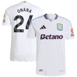 AVFC aston villa adidas away authentic shirt 2024-25 with onana 24 printing Collection | Official Aston Villa Kits and Apparel