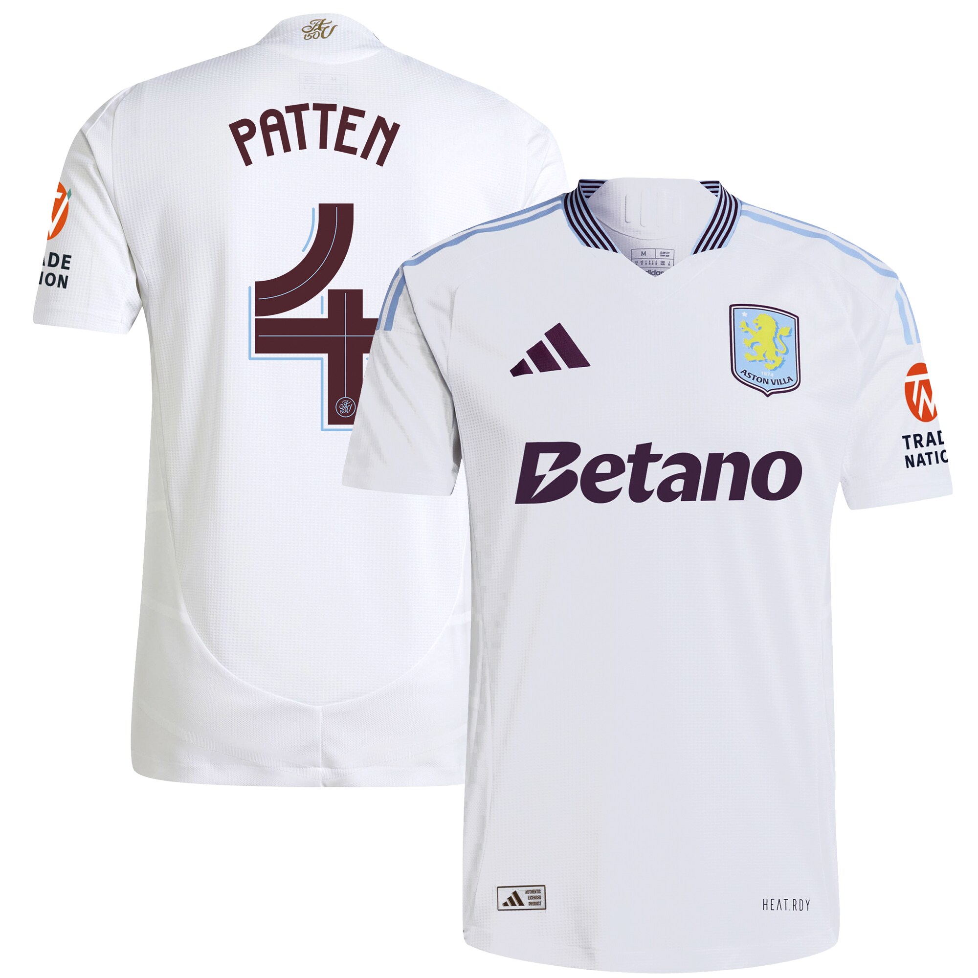 AVFC aston villa adidas away authentic shirt 2024-25 with patten 4 cup printing Collection | Official Aston Villa Kits and Apparel