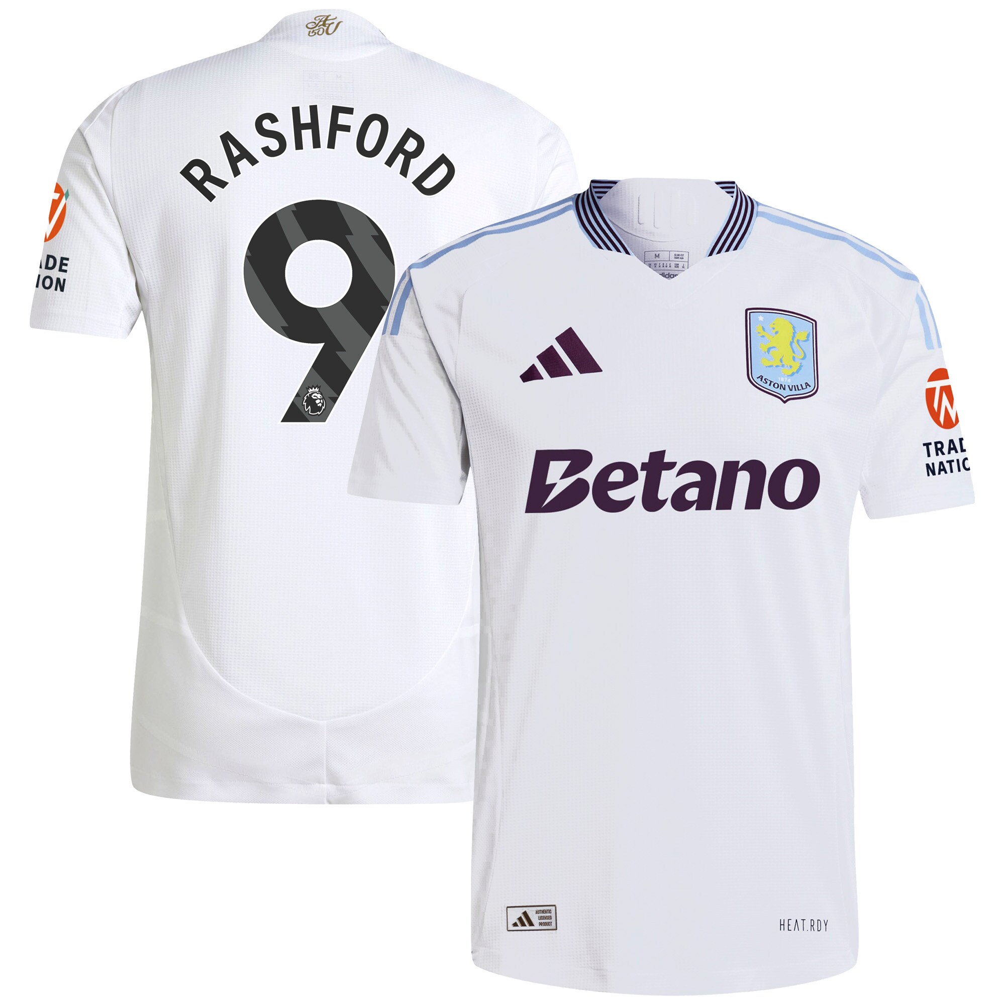 AVFC aston villa adidas away authentic shirt 2024-25 with rashford 9 printing Collection | Official Aston Villa Kits and Apparel