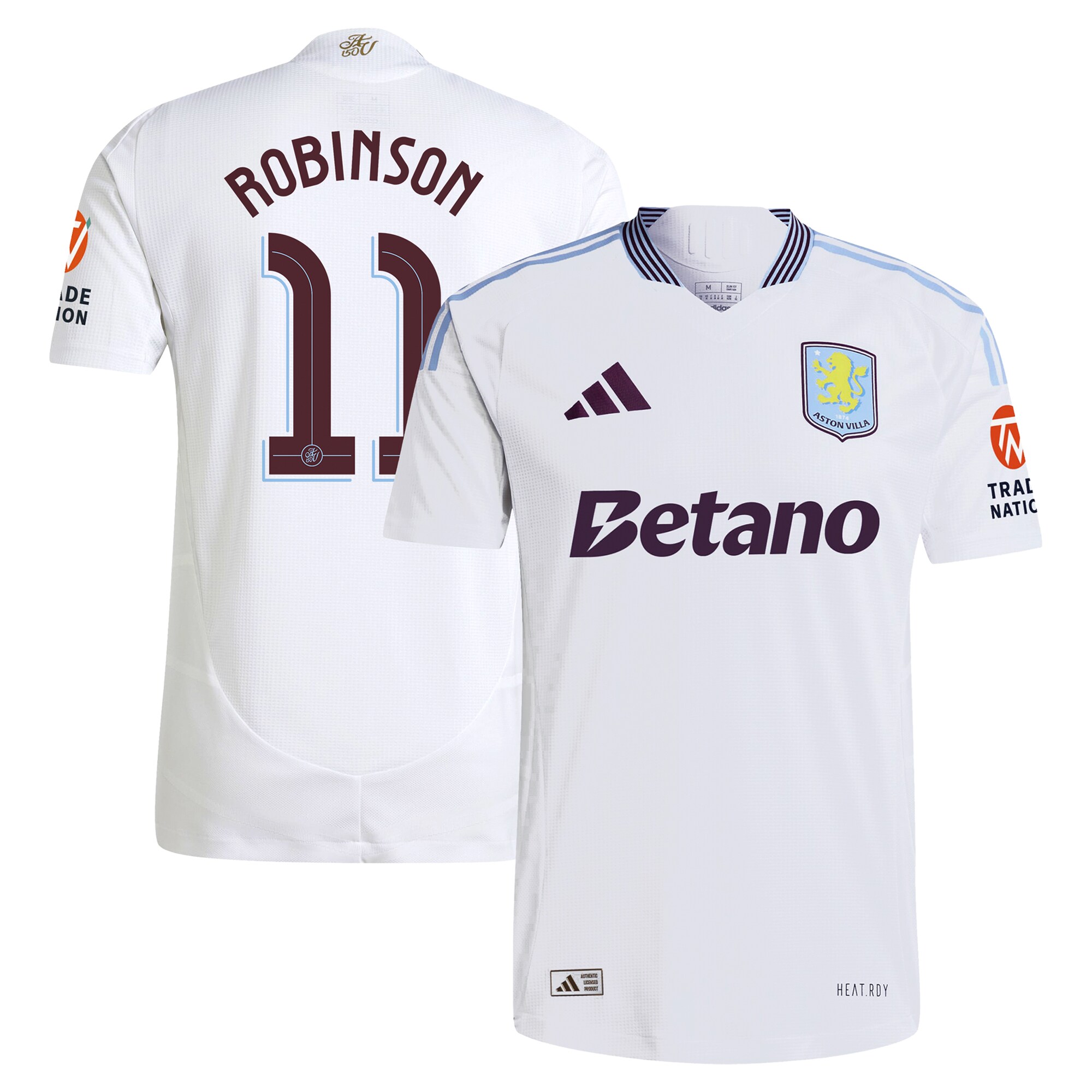AVFC aston villa adidas away authentic shirt 2024-25 with robinson 11 cup printing Collection | Official Aston Villa Kits and Apparel