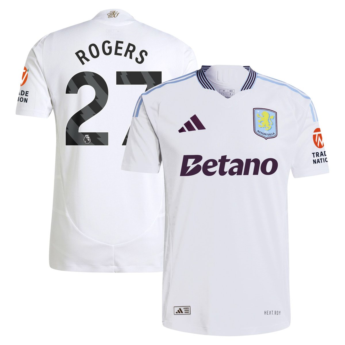 AVFC aston villa adidas away authentic shirt 2024-25 with rogers 27 printing Collection | Official Aston Villa Kits and Apparel