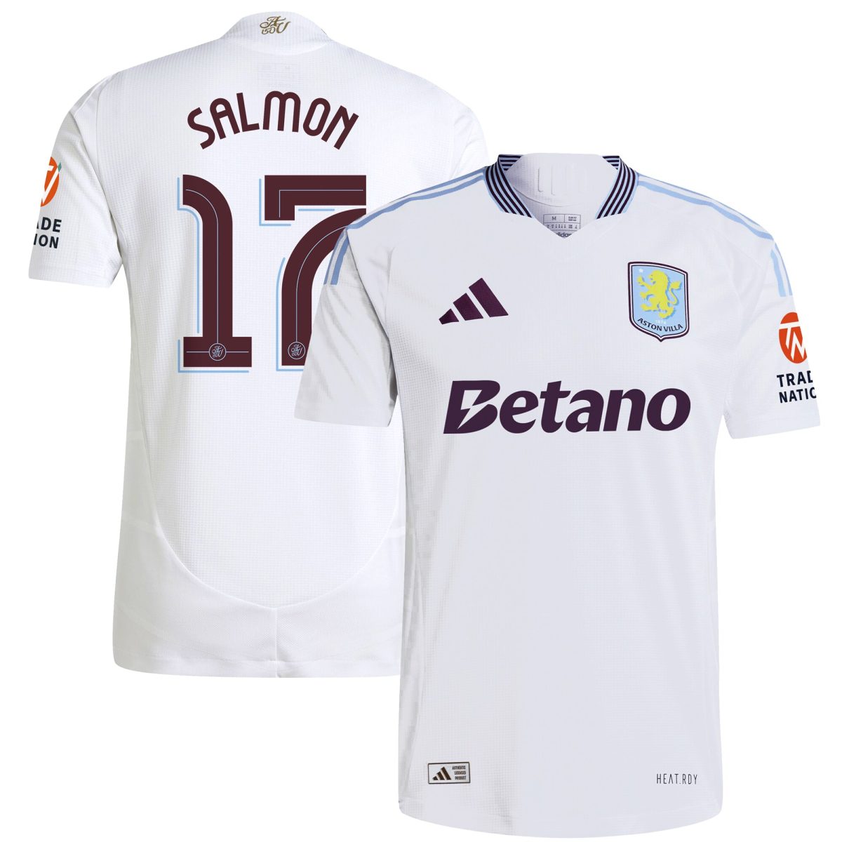 AVFC aston villa adidas away authentic shirt 2024-25 with salmon 17 cup printing Collection | Official Aston Villa Kits and Apparel