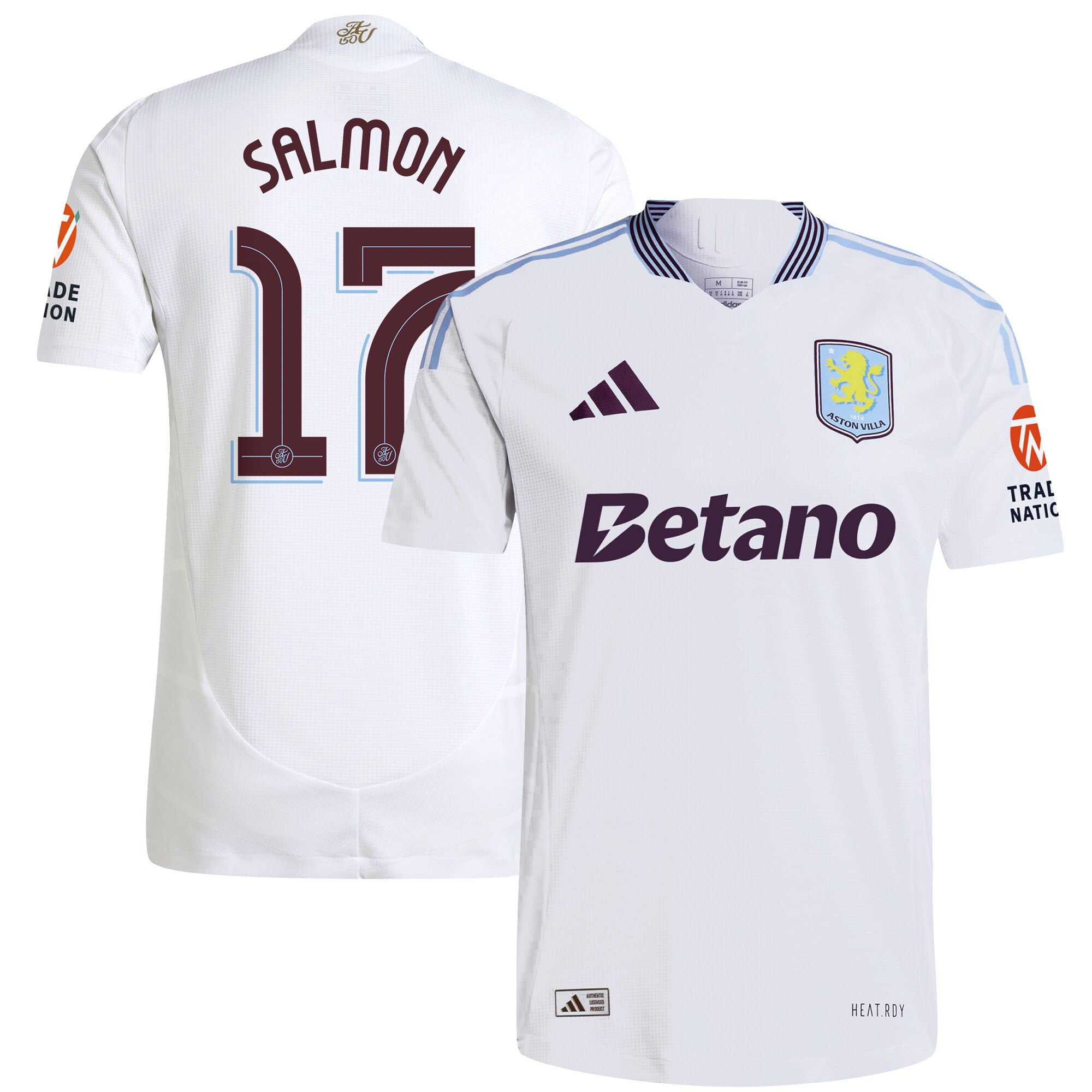AVFC aston villa adidas away authentic shirt 2024-25 with salmon 17 cup printing Collection | Official Aston Villa Kits and Apparel