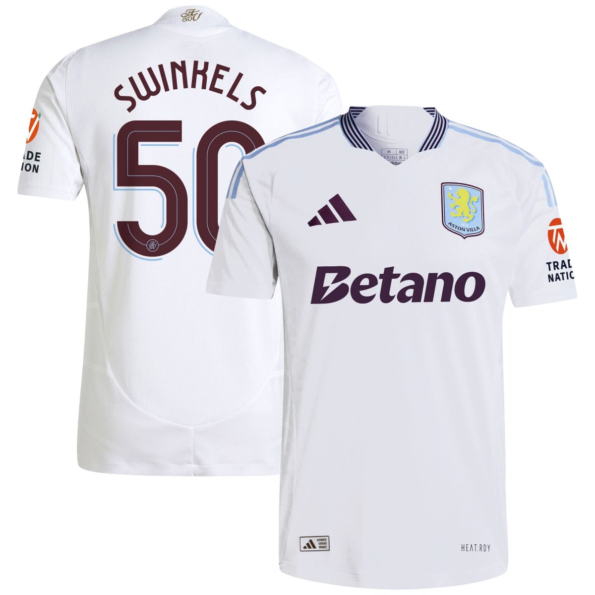 AVFC aston villa adidas away authentic shirt 2024-25 with swinkels 50 cup printing Collection | Official Aston Villa Kits and Apparel