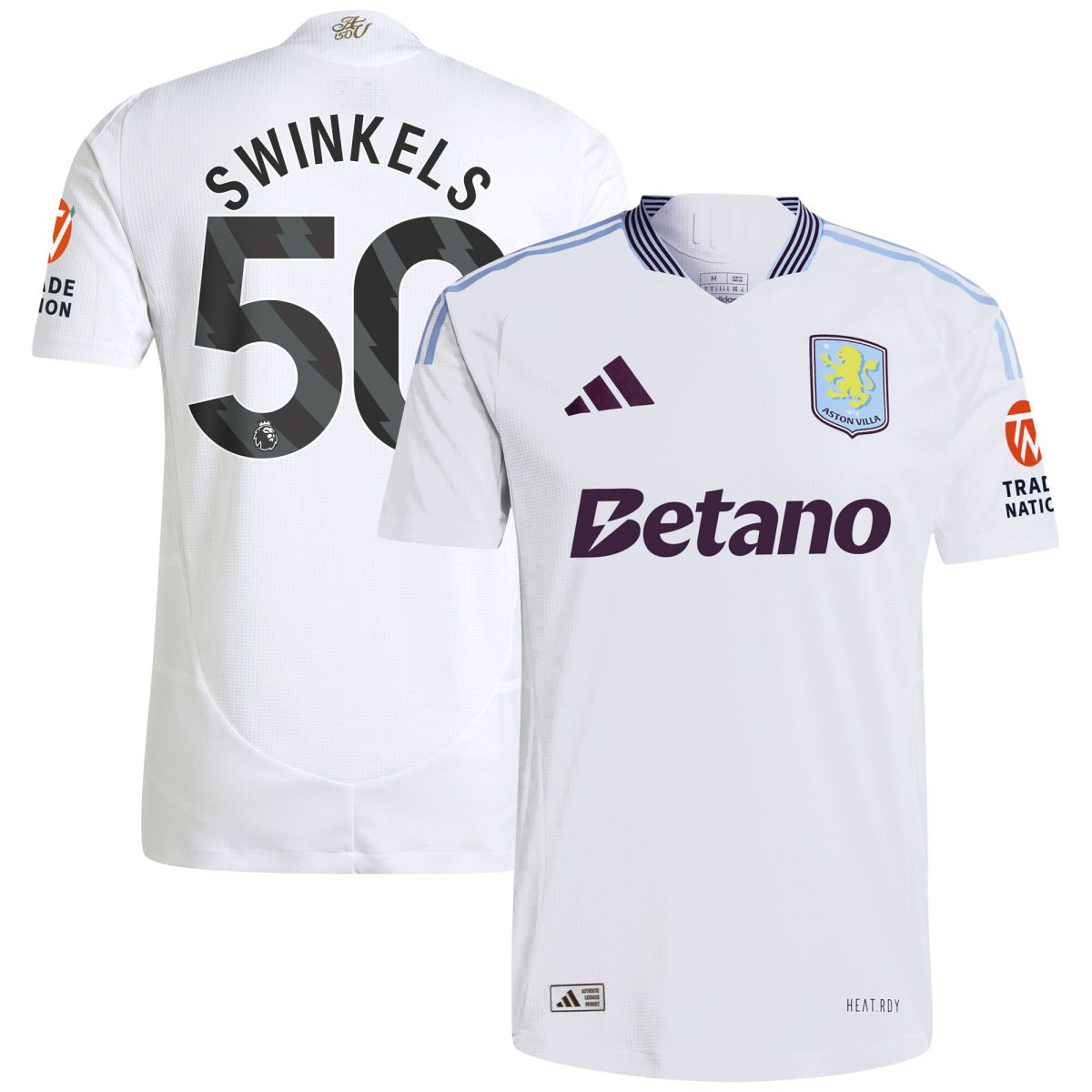 AVFC aston villa adidas away authentic shirt 2024-25 with swinkels 50 printing Collection | Official Aston Villa Kits and Apparel