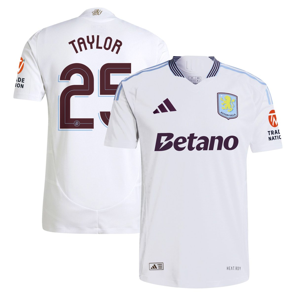 AVFC aston villa adidas away authentic shirt 2024-25 with taylor 25 cup printing Collection | Official Aston Villa Kits and Apparel