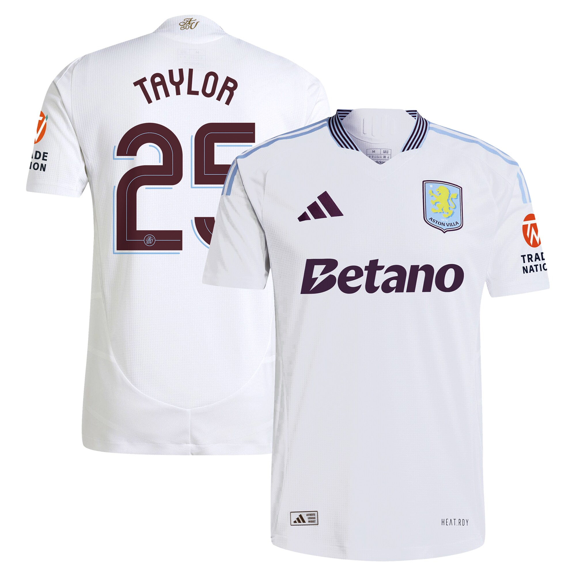 AVFC aston villa adidas away authentic shirt 2024-25 with taylor 25 cup printing Collection | Official Aston Villa Kits and Apparel
