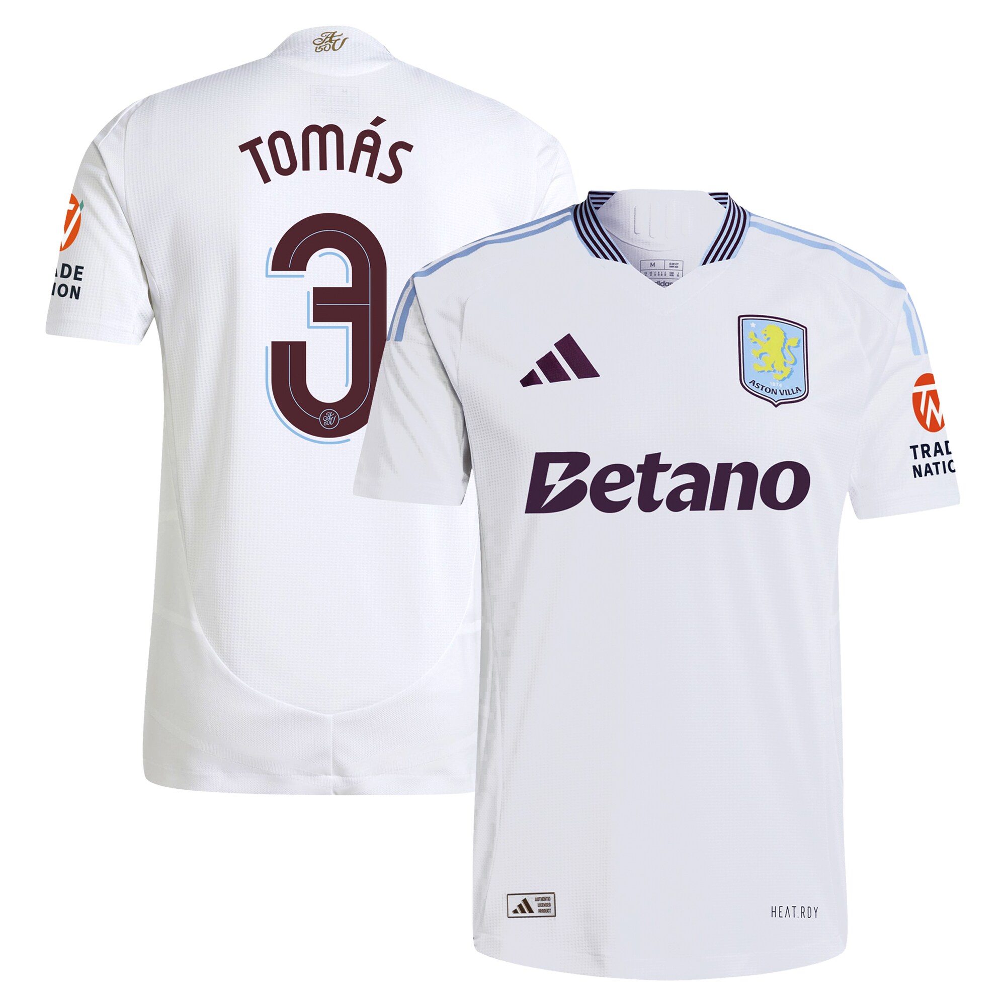 AVFC aston villa adidas away authentic shirt 2024-25 with tomás 3 cup printing Collection | Official Aston Villa Kits and Apparel
