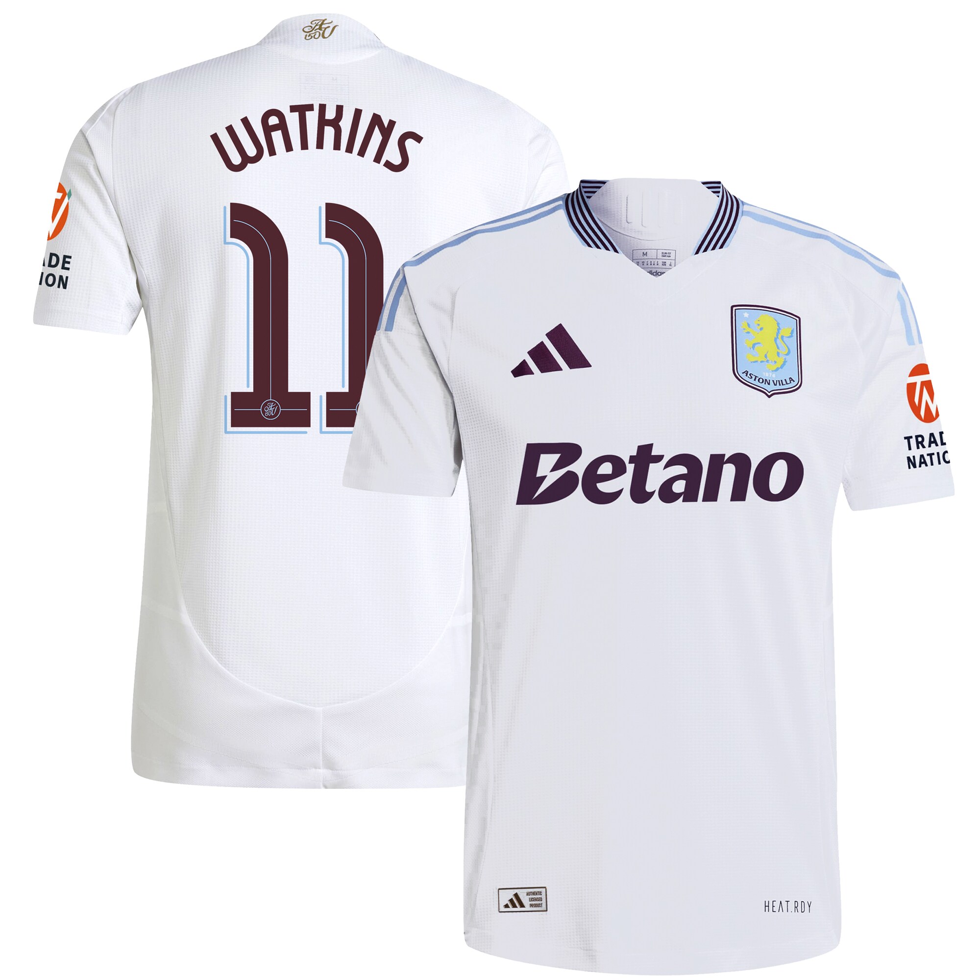 AVFC aston villa adidas away authentic shirt 2024-25 with watkins 11 cup printing Collection | Official Aston Villa Kits and Apparel