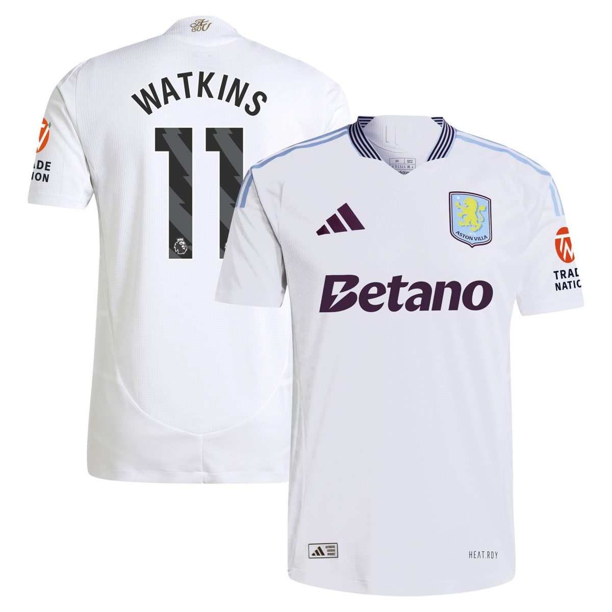 AVFC aston villa adidas away authentic shirt 2024-25 with watkins 11 printing Collection | Official Aston Villa Kits and Apparel