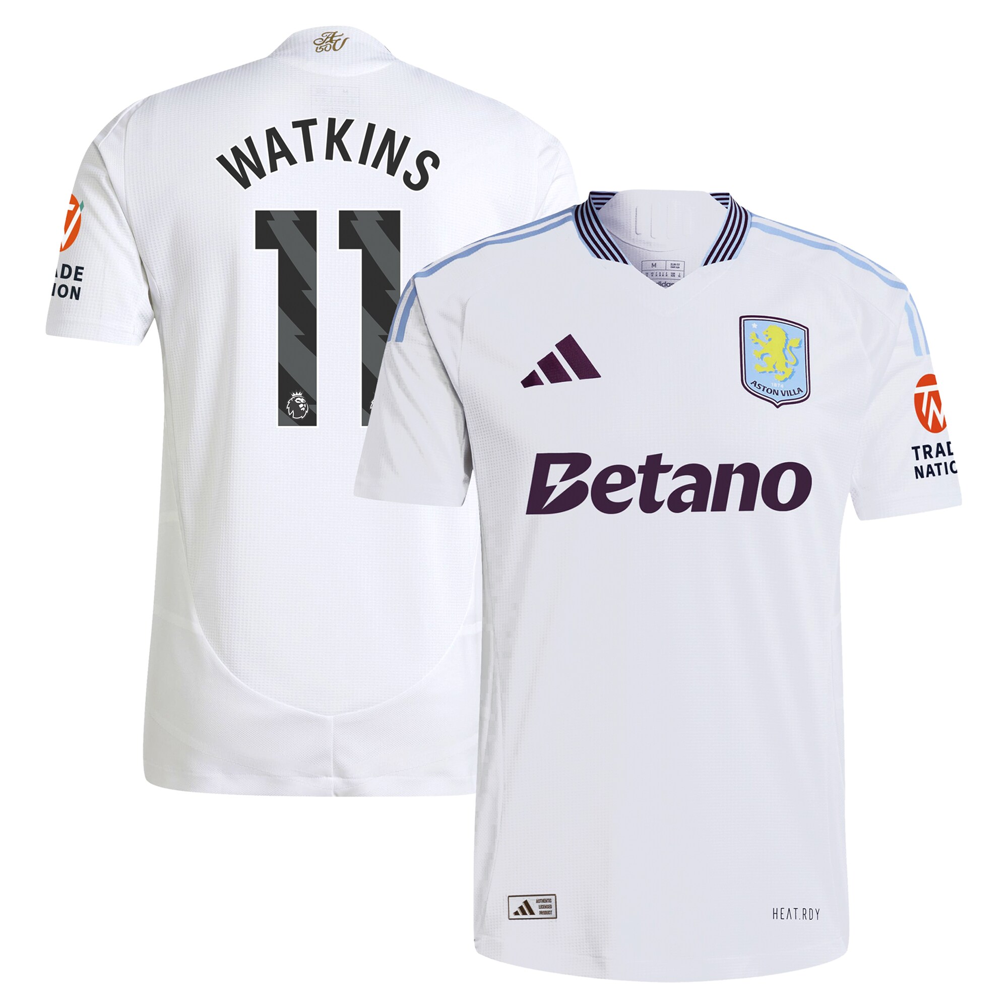 AVFC aston villa adidas away authentic shirt 2024-25 with watkins 11 printing Collection | Official Aston Villa Kits and Apparel