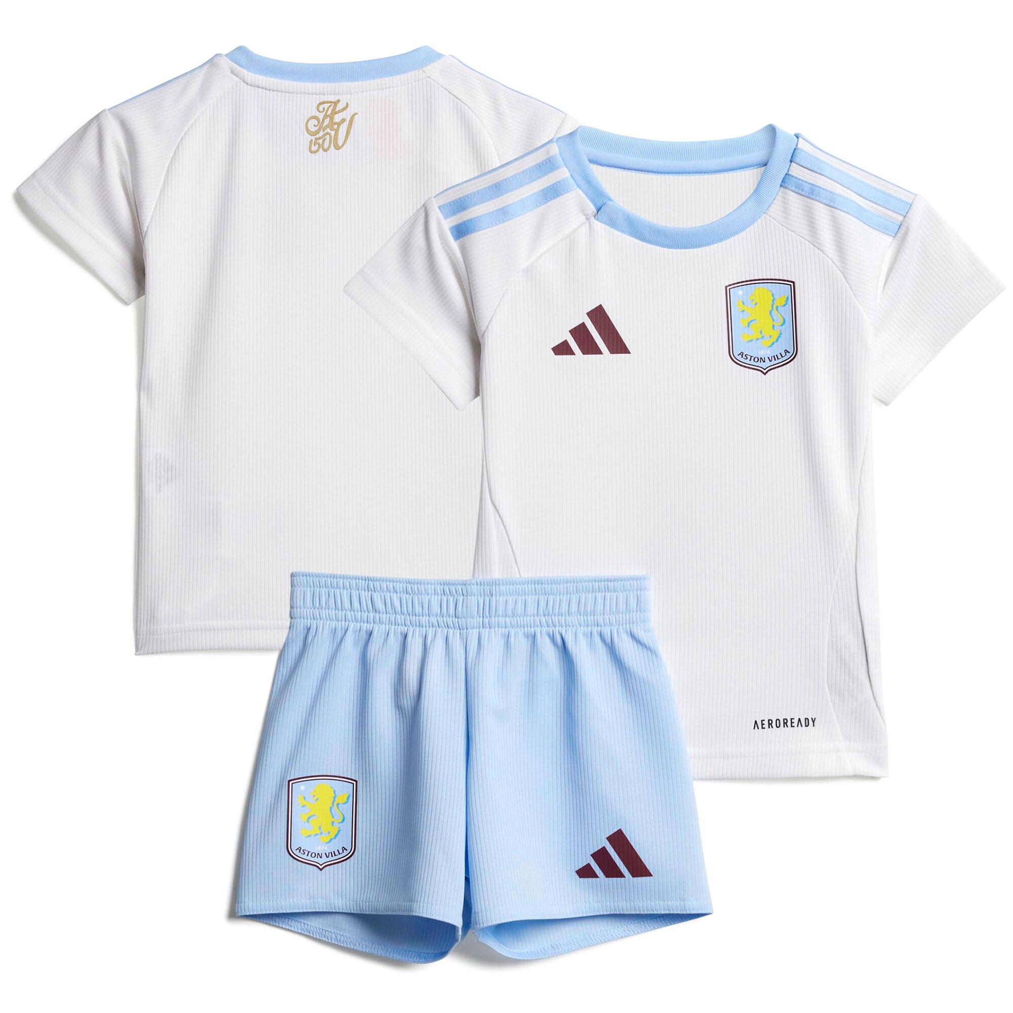 AVFC aston villa adidas away baby kit 2024-25 with custom printing Collection | Official Aston Villa Kits and Apparel