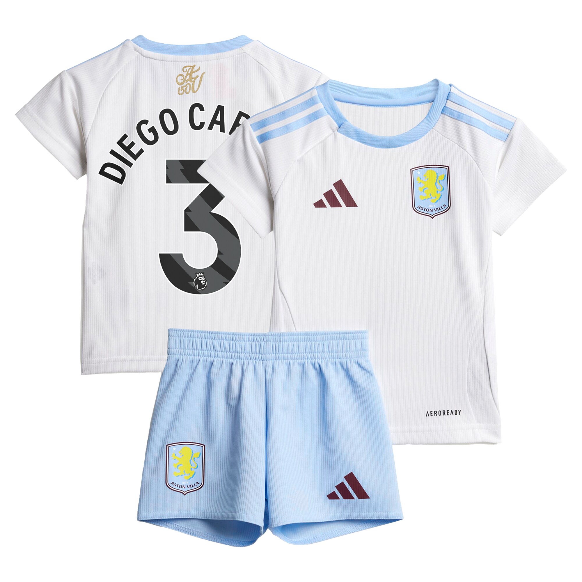 AVFC aston villa adidas away baby kit 2024-25 with diego carlos 3 printing Collection | Official Aston Villa Kits and Apparel