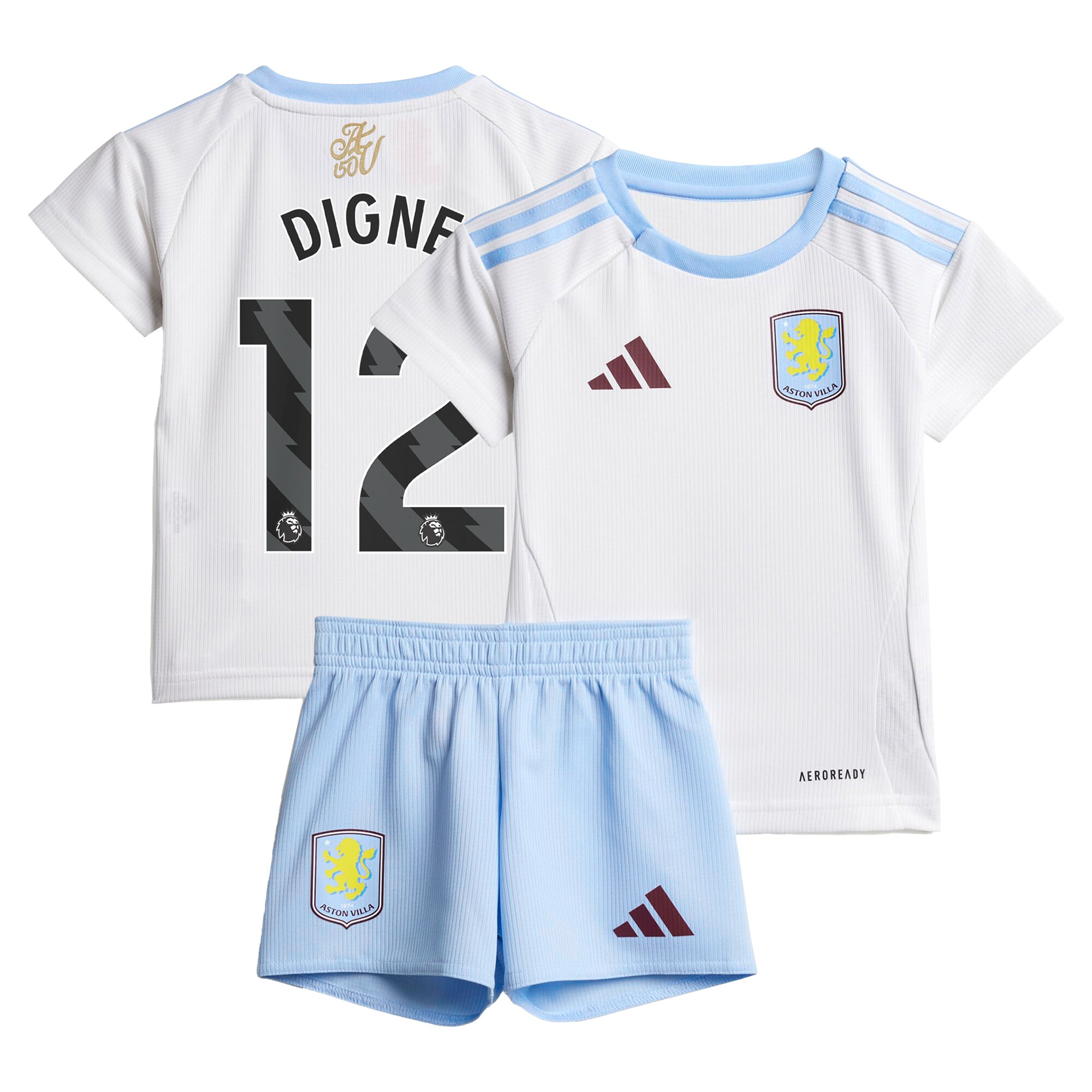 AVFC aston villa adidas away baby kit 2024-25 with digne 12 printing Collection | Official Aston Villa Kits and Apparel