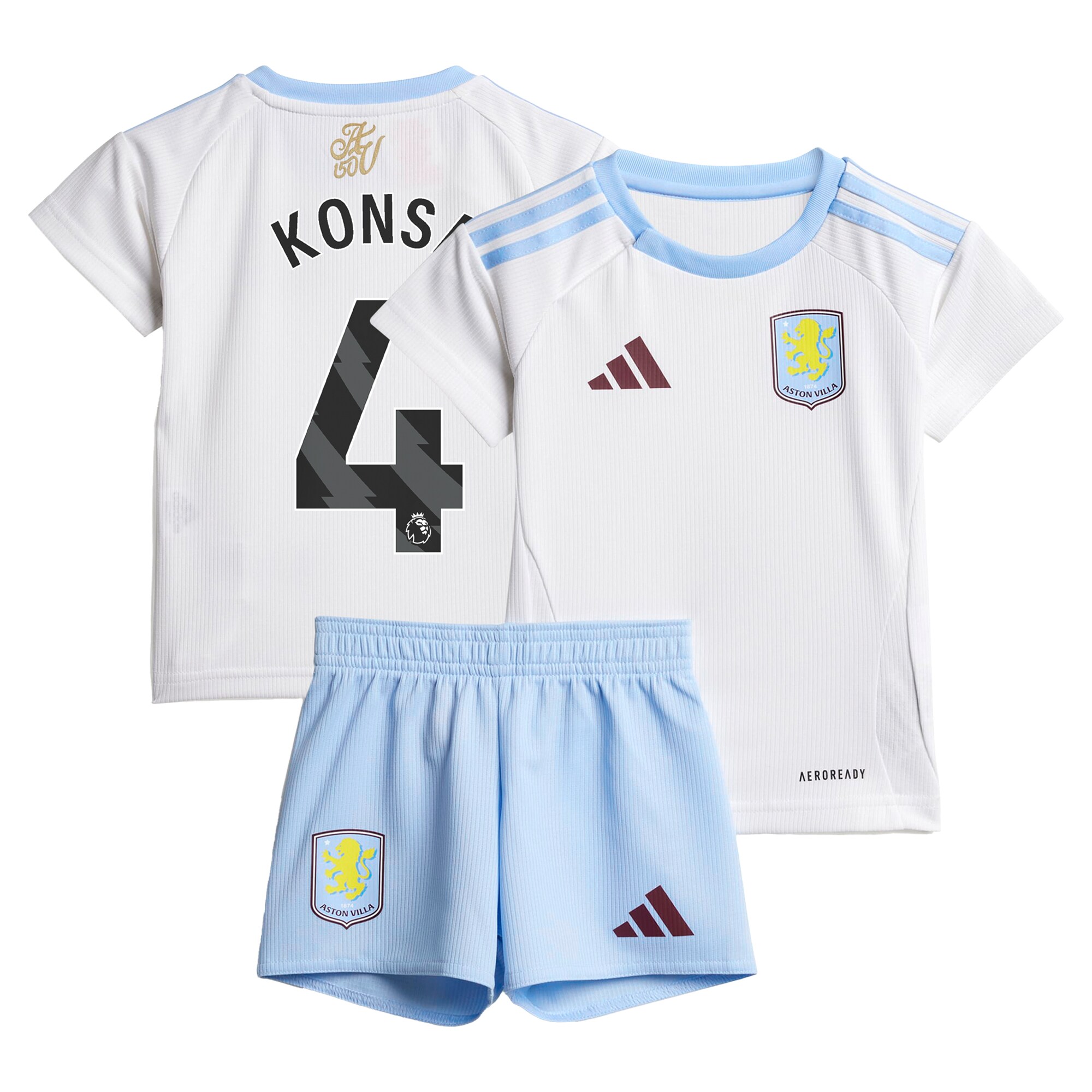 AVFC aston villa adidas away baby kit 2024-25 with konsa 4 printing Collection | Official Aston Villa Kits and Apparel