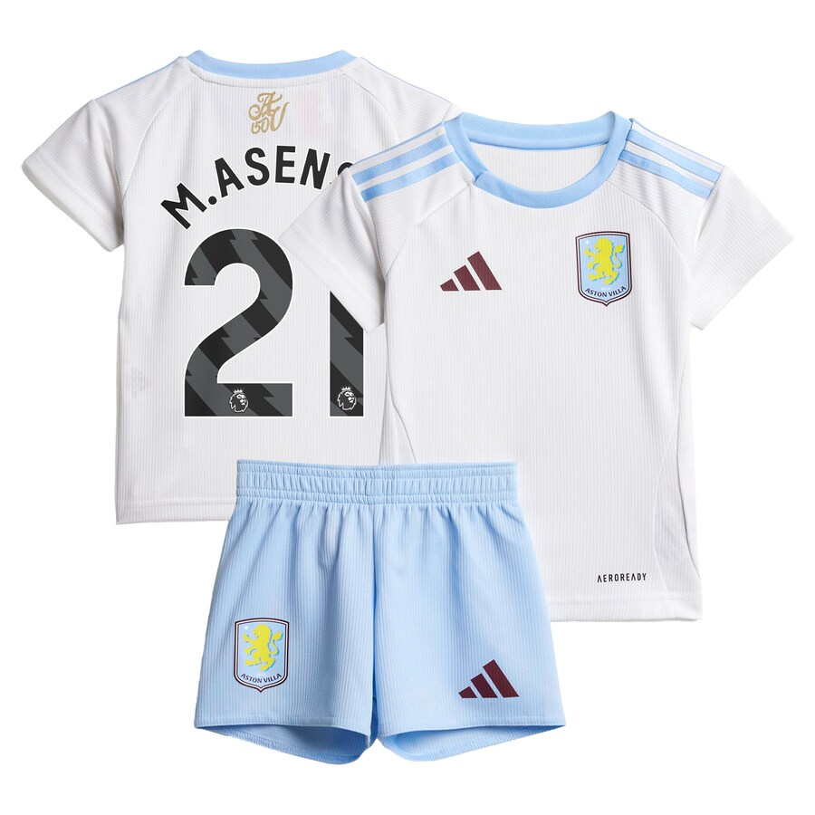 AVFC aston villa adidas away baby kit 2024-25 with m.asensio 21 printing Collection | Official Aston Villa Kits and Apparel