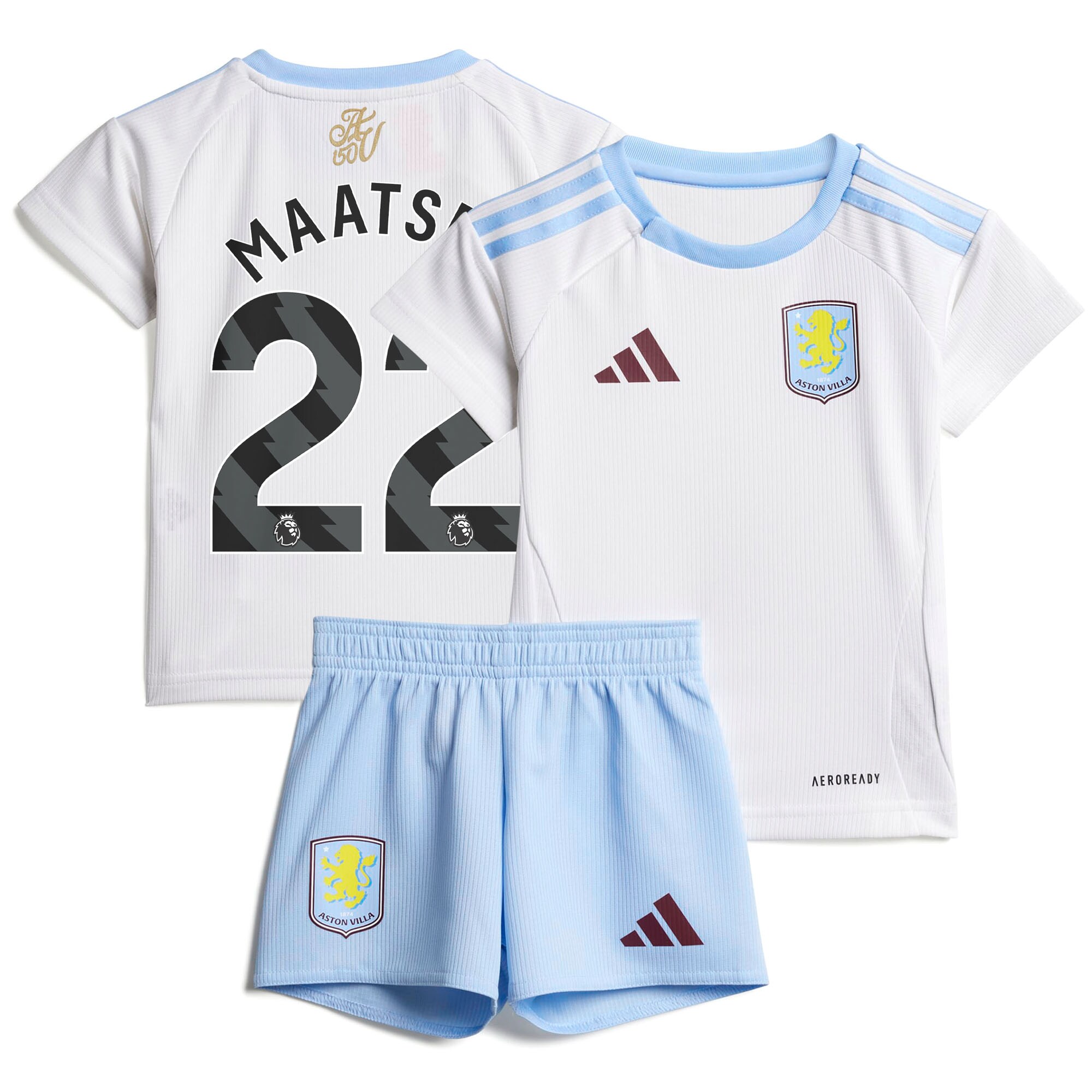 AVFC aston villa adidas away baby kit 2024-25 with maatsen 22 printing Collection | Official Aston Villa Kits and Apparel