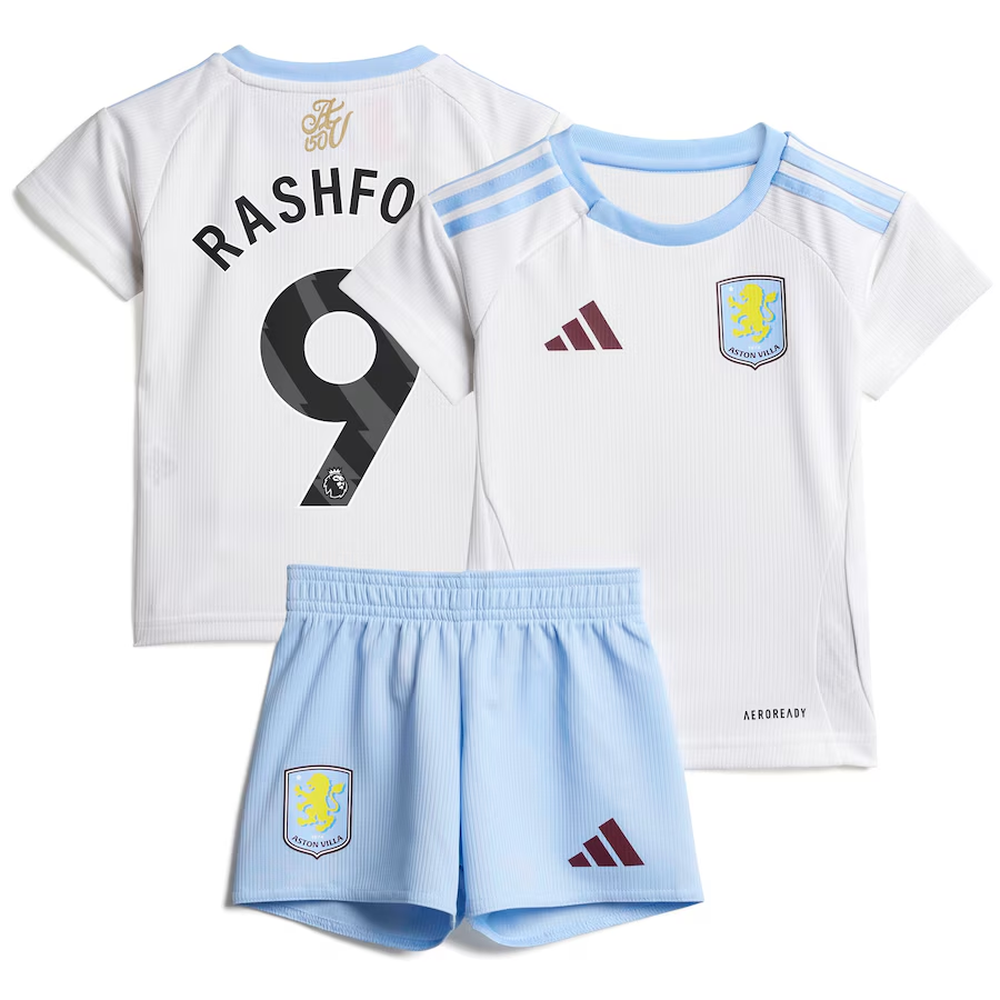 AVFC aston villa adidas away baby kit 2024-25 with rashford 9 printing Collection | Official Aston Villa Kits and Apparel