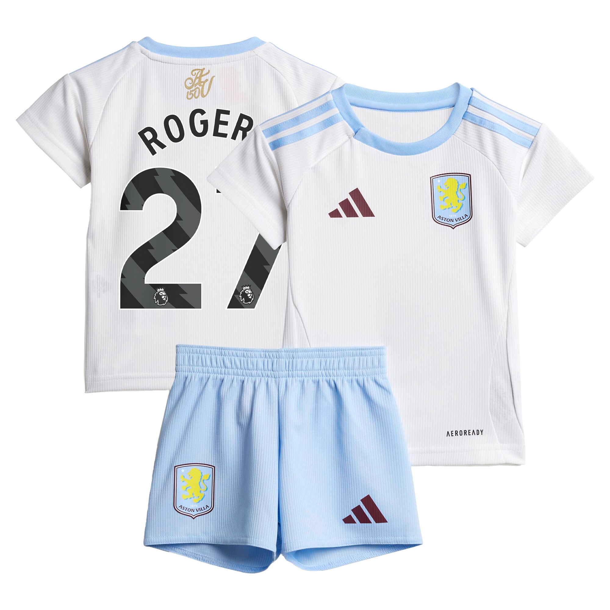 AVFC aston villa adidas away baby kit 2024-25 with rogers 27 printing Collection | Official Aston Villa Kits and Apparel