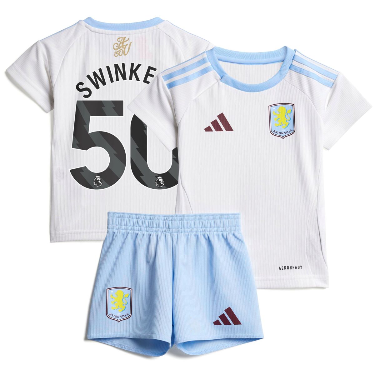 AVFC aston villa adidas away baby kit 2024-25 with swinkels 50 printing Collection | Official Aston Villa Kits and Apparel
