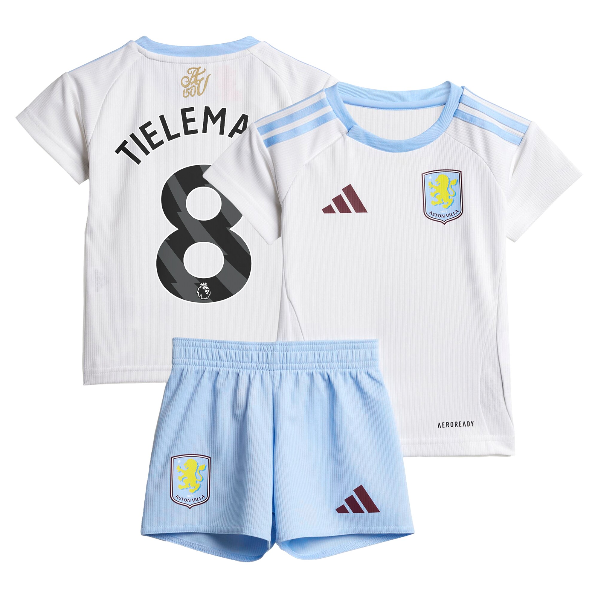 AVFC aston villa adidas away baby kit 2024-25 with tielemans 8 printing Collection | Official Aston Villa Kits and Apparel