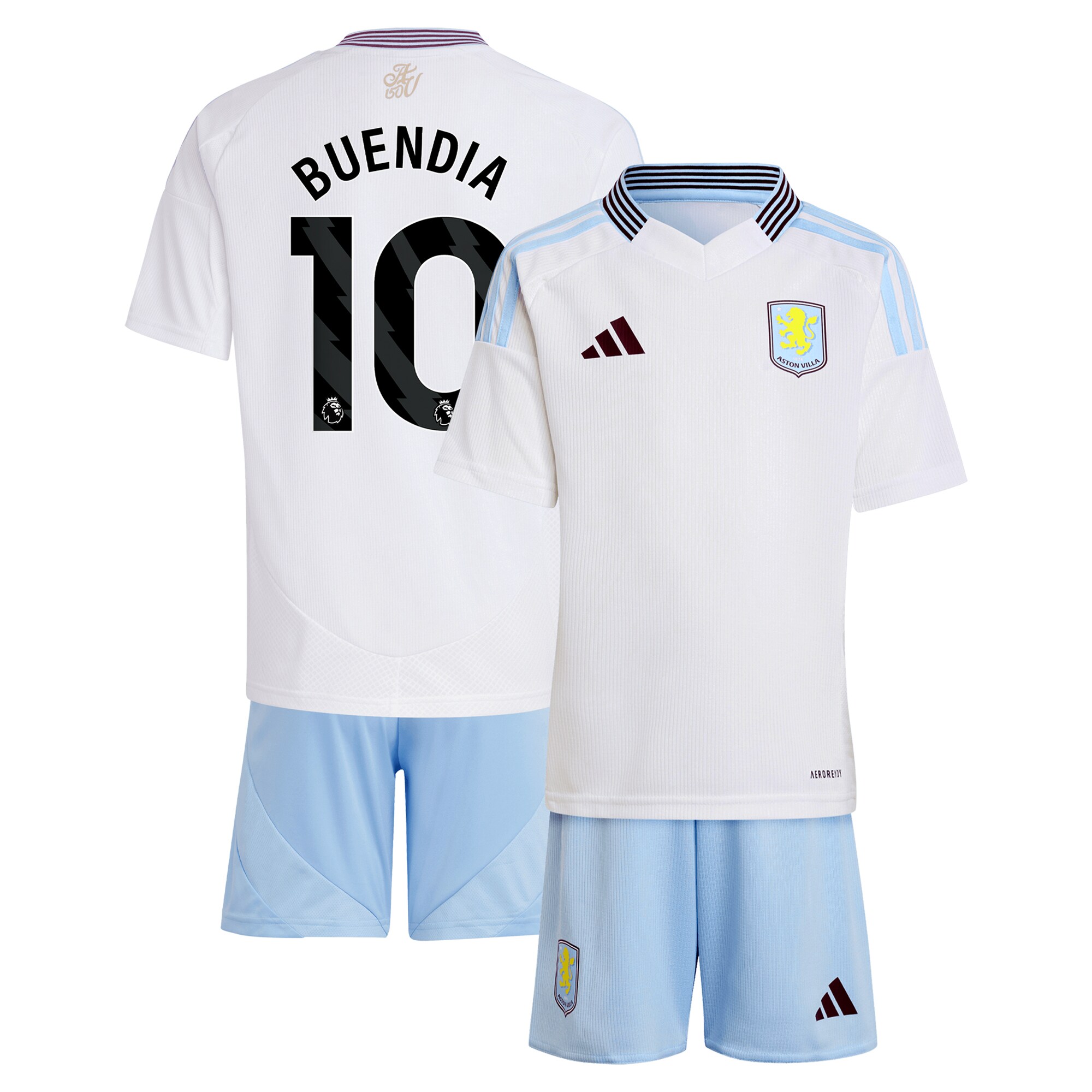 AVFC aston villa adidas away mini kit 2024-25 with buendia 10 printing Collection | Official Aston Villa Kits and Apparel