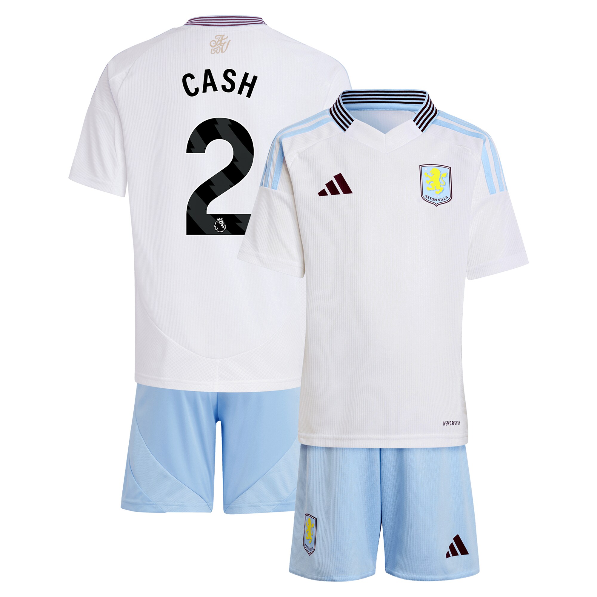 AVFC aston villa adidas away mini kit 2024-25 with cash 2 printing Collection | Official Aston Villa Kits and Apparel